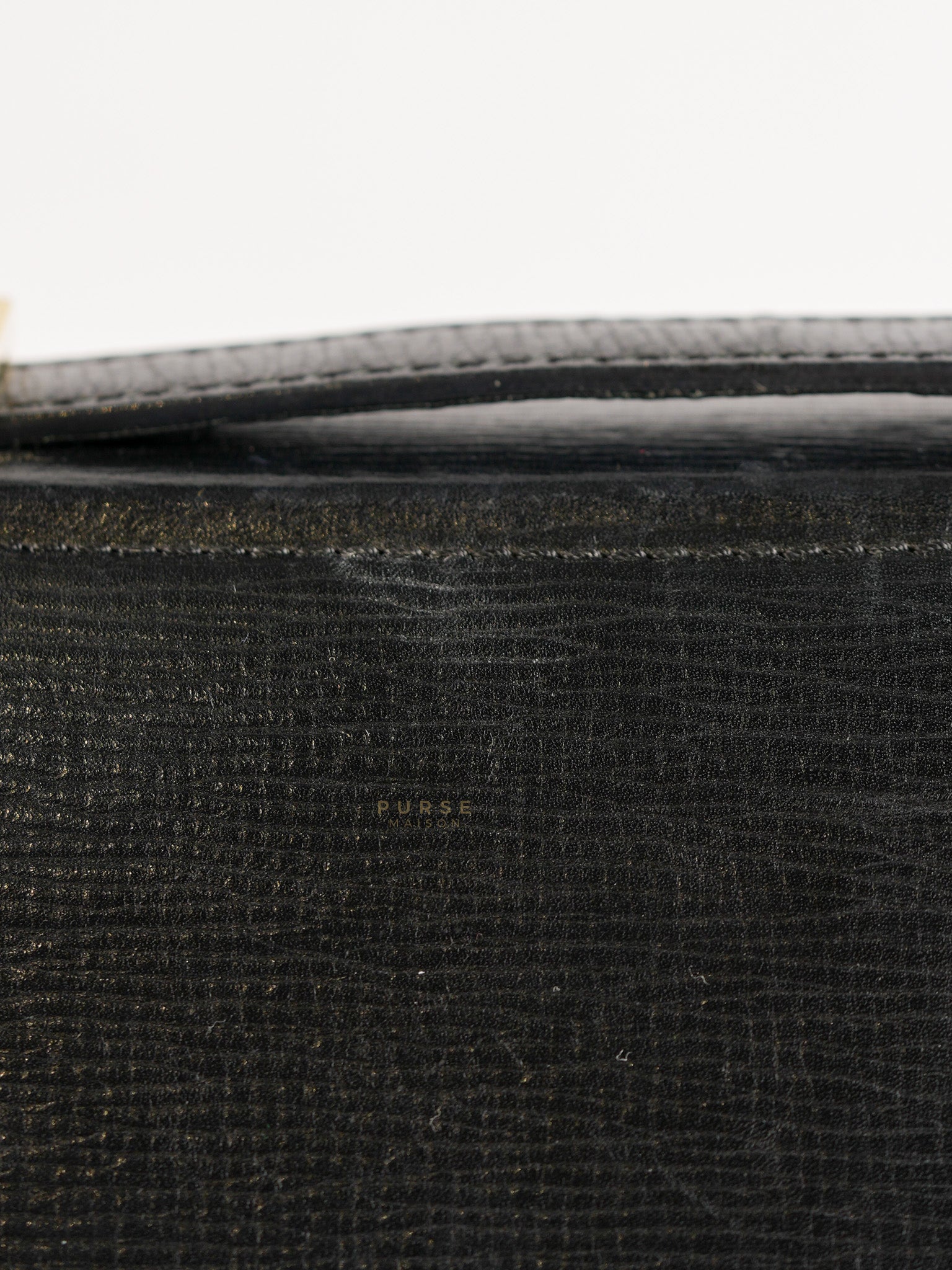 Pandora Box Mini in Black Grained Leather | Purse Maison Luxury Bags Shop