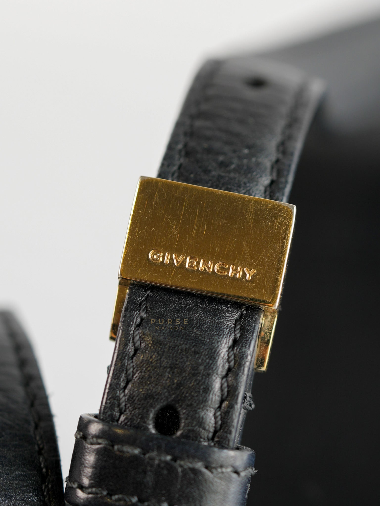 Pandora Box Mini in Black Grained Leather | Purse Maison Luxury Bags Shop