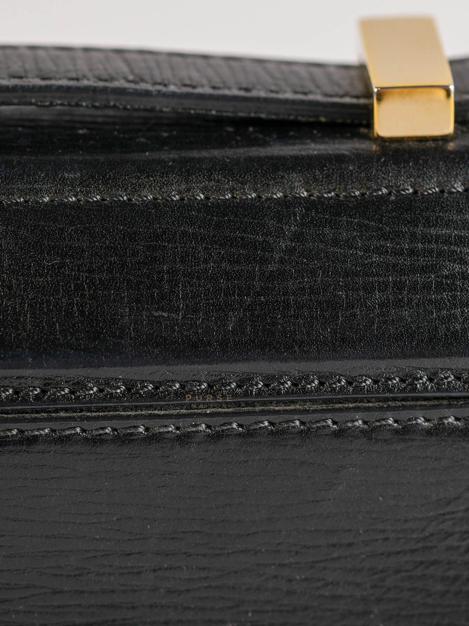 Pandora Box Mini in Black Grained Leather | Purse Maison Luxury Bags Shop