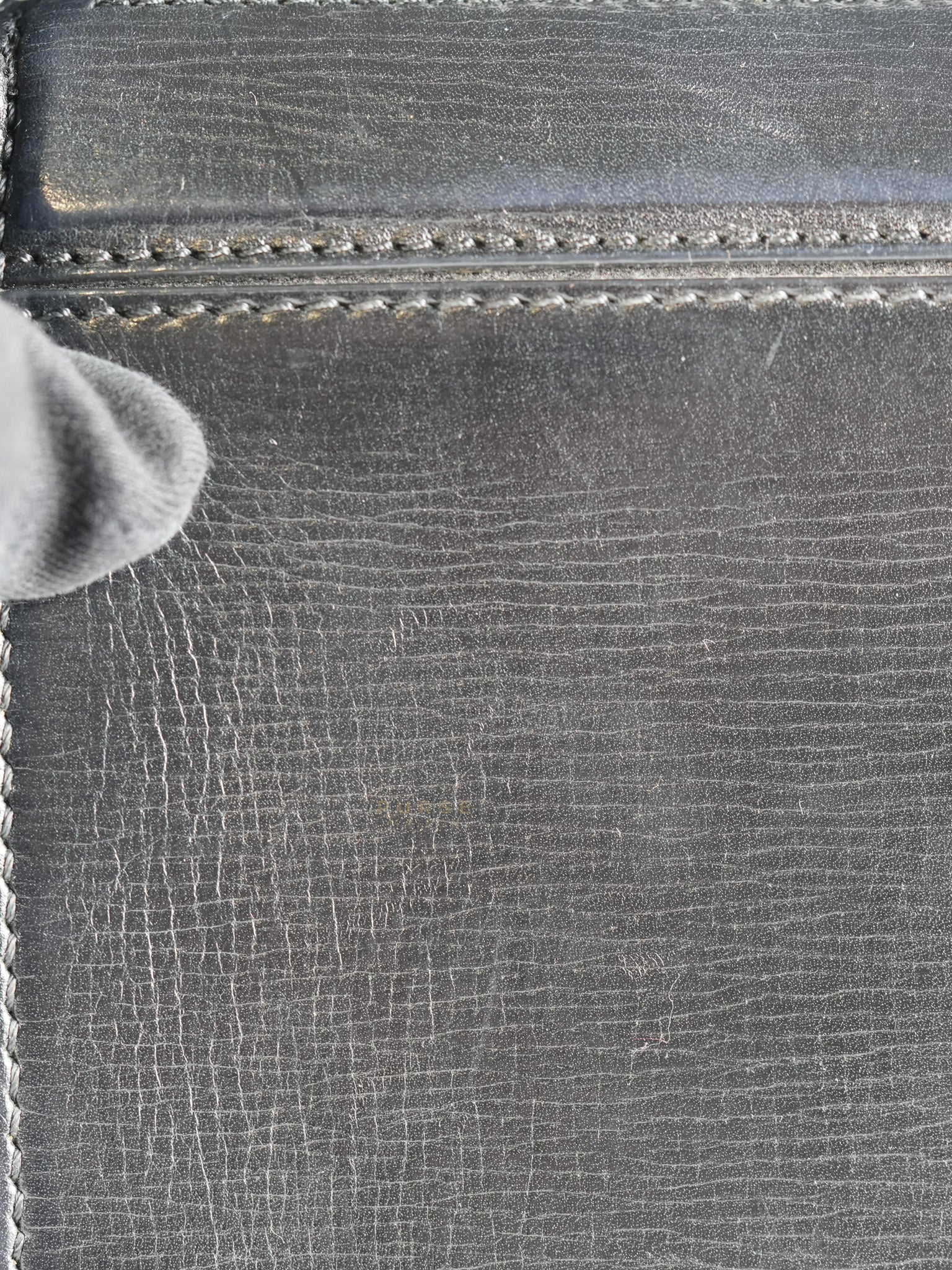 Pandora Box Mini in Black Grained Leather | Purse Maison Luxury Bags Shop