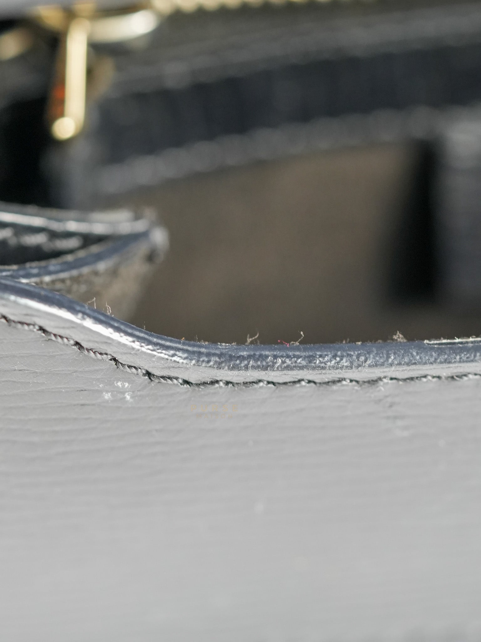 Pandora Box Mini in Black Grained Leather | Purse Maison Luxury Bags Shop