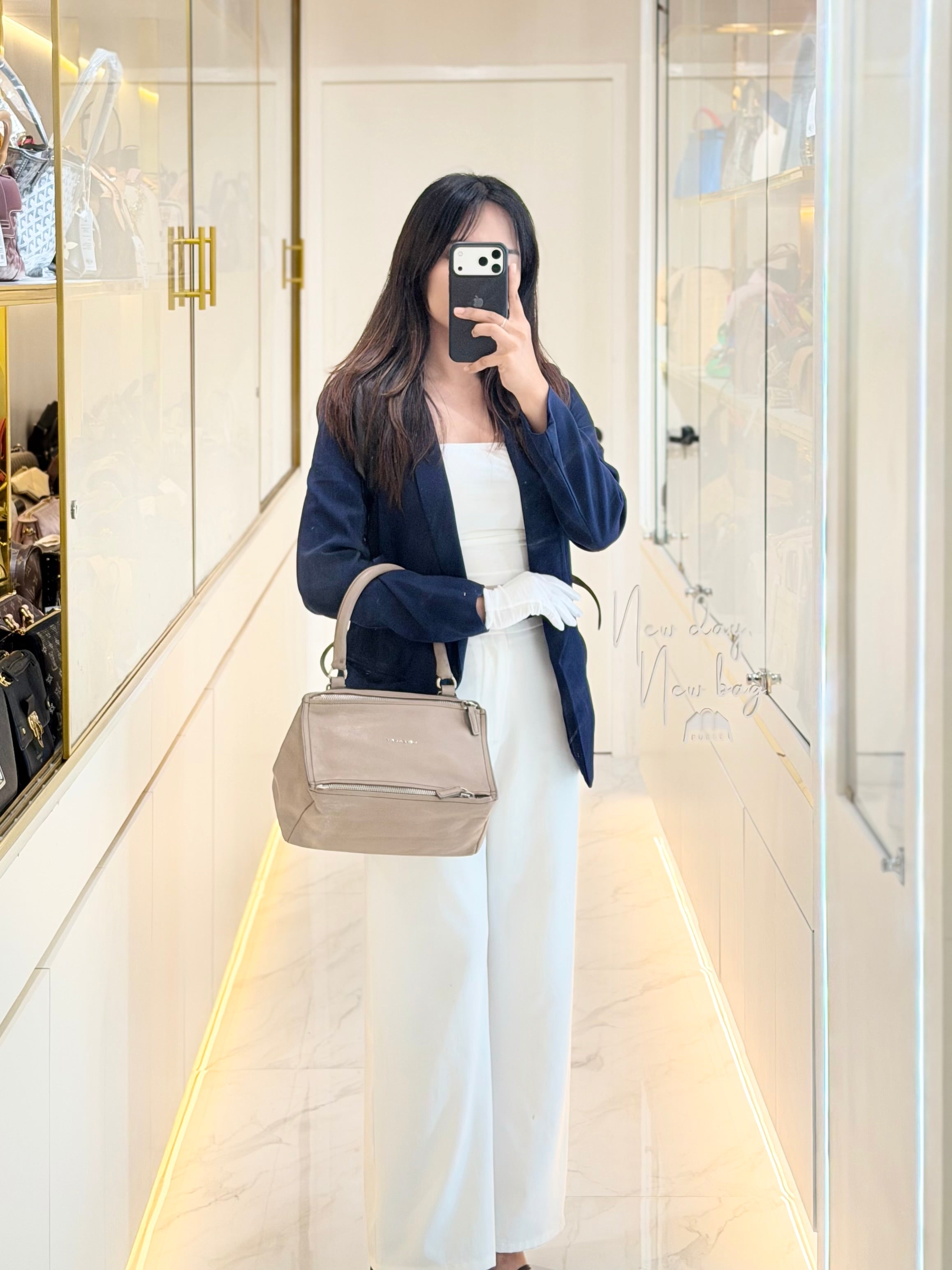 Pandora Small in Grained Goatskin Leather Crossbody Bag | Purse Maison Luxury Bags Shop