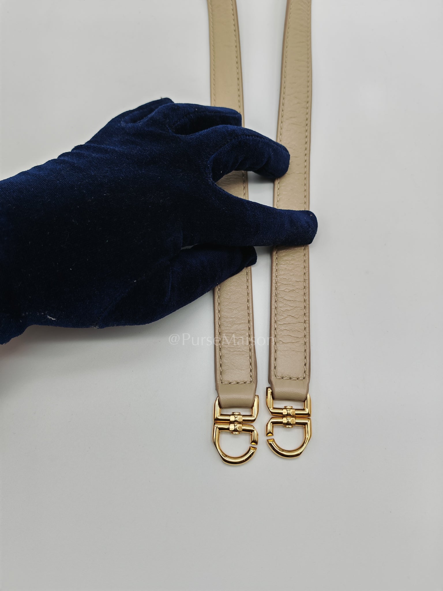 Pandora Small in Natural Beige Calfskin Leather Gold Hardware | Purse Maison Luxury Bags Shop