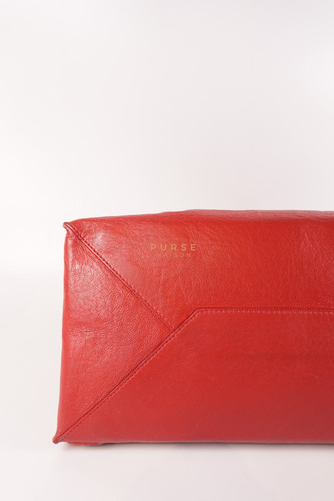 Papier A4 40 in Red Calfskin Leather Tote Bag | Purse Maison Luxury Bags Shop