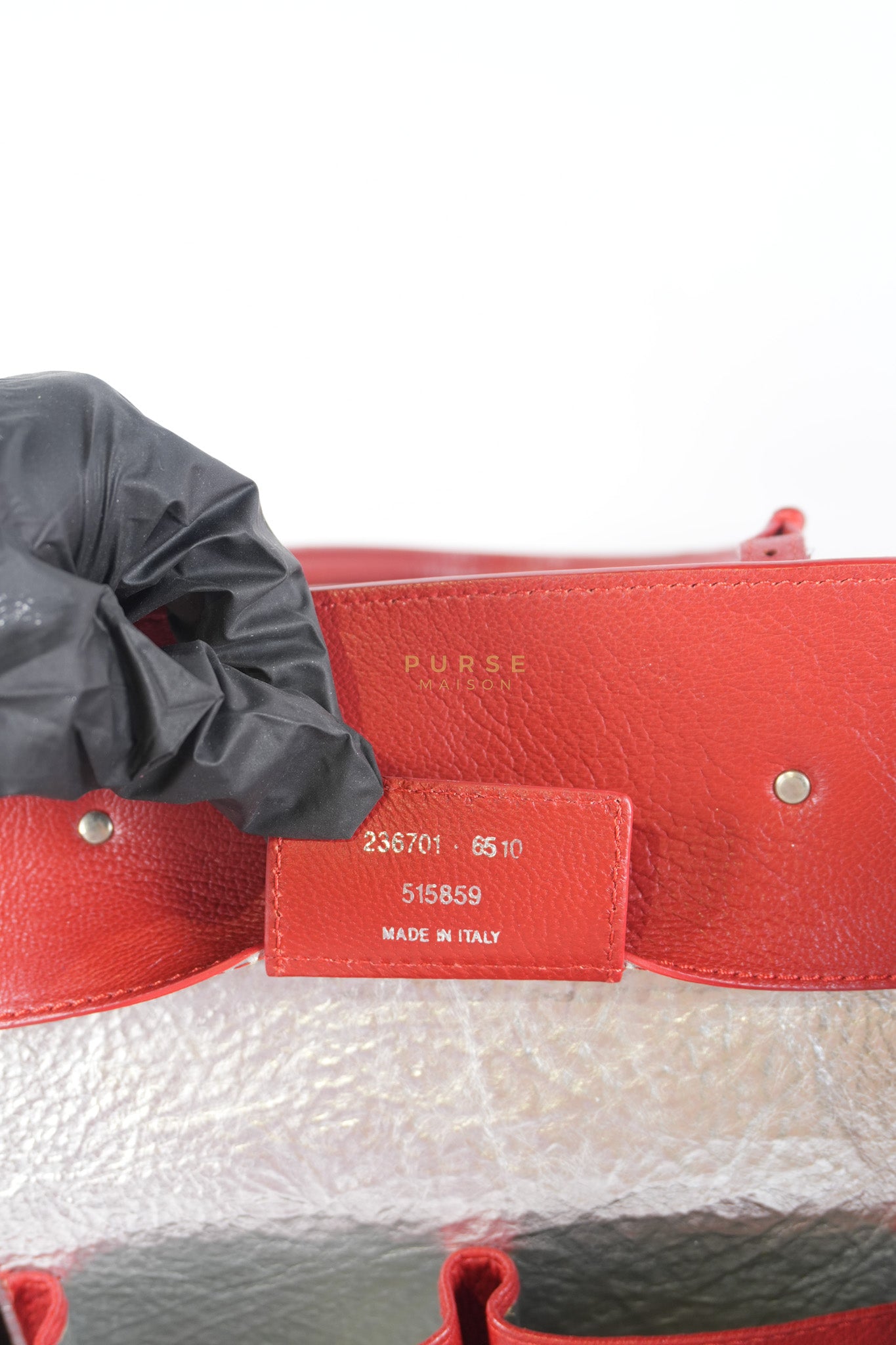 Papier A4 40 in Red Calfskin Leather Tote Bag | Purse Maison Luxury Bags Shop