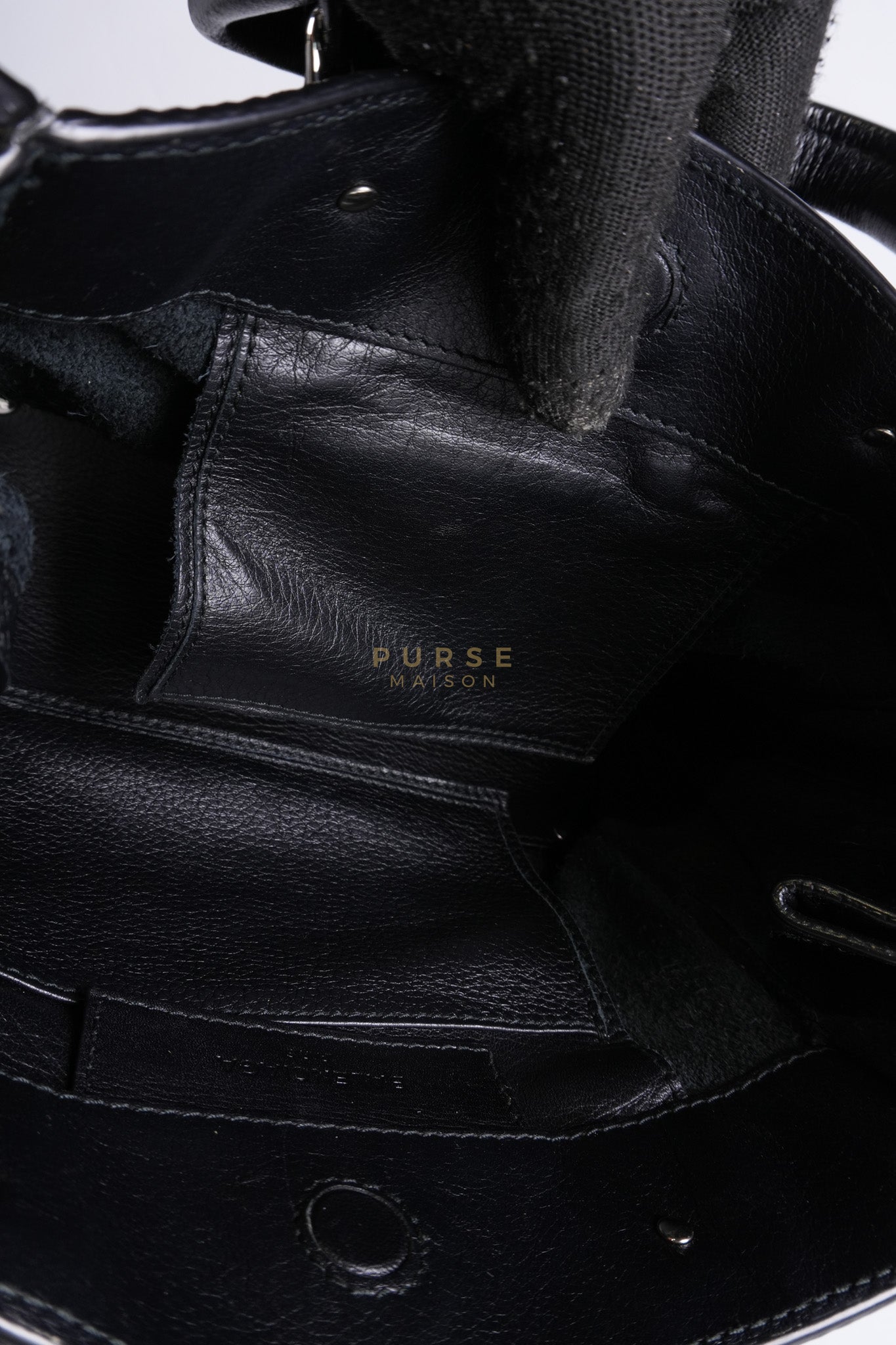 Papier A4 Mini Tote Black in Calfskin Leather | Purse Maison Luxury Bags Shop
