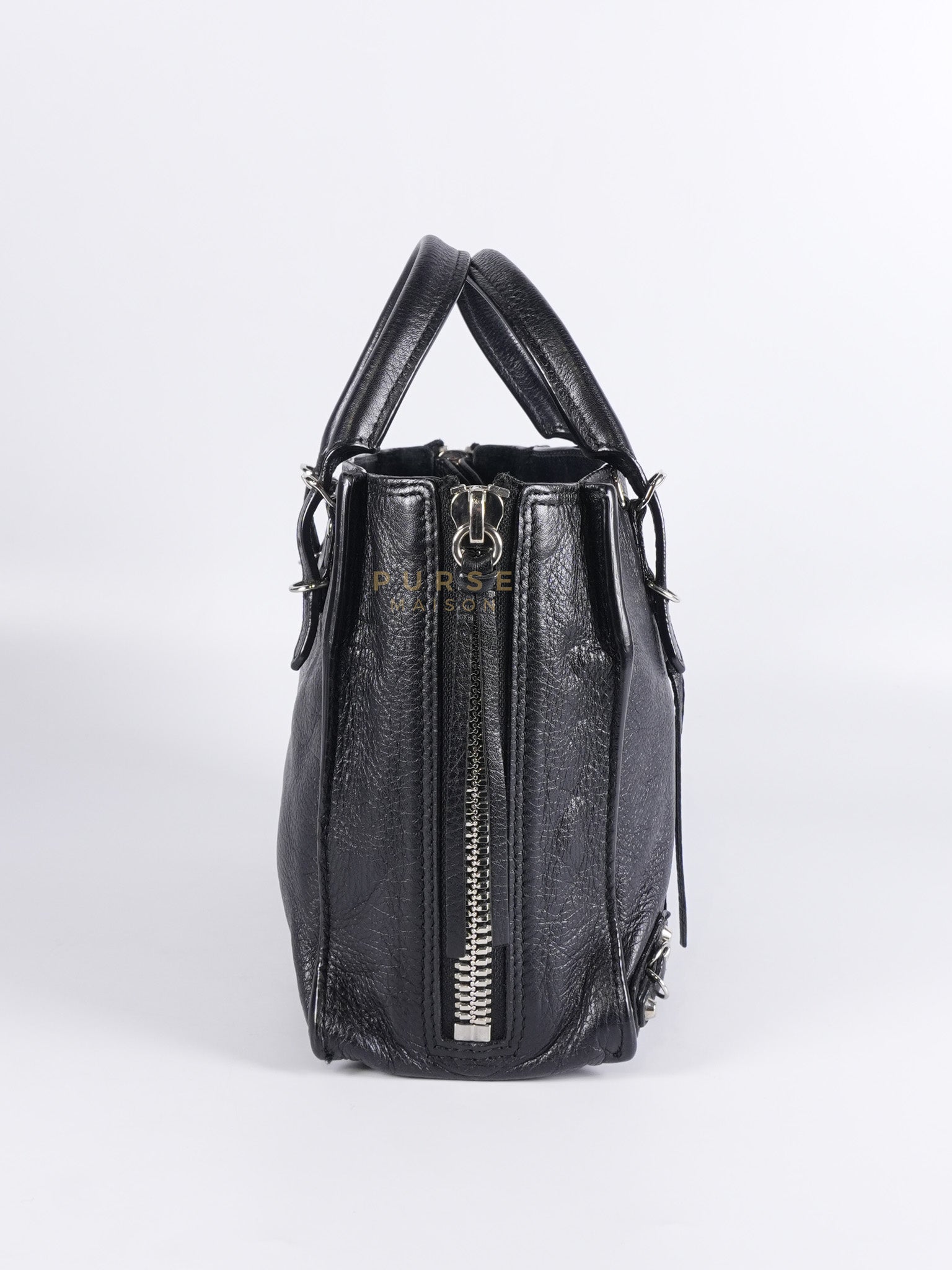 Papier A4 Mini Tote Black in Calfskin Leather | Purse Maison Luxury Bags Shop
