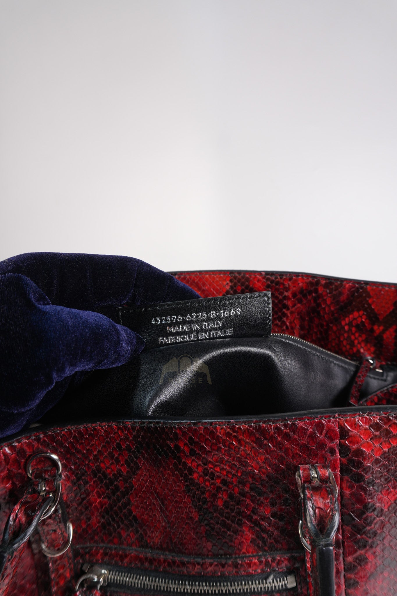 Papier A6 Red/Black Python Exotic Leather Zip Around Crossbody Bag | Purse Maison Luxury Bags Shop