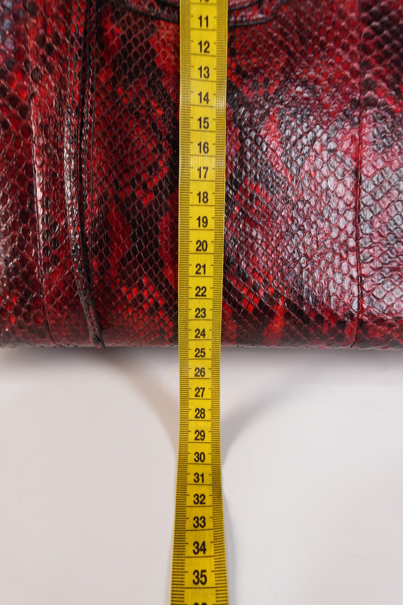 Papier A6 Red/Black Python Exotic Leather Zip Around Crossbody Bag | Purse Maison Luxury Bags Shop