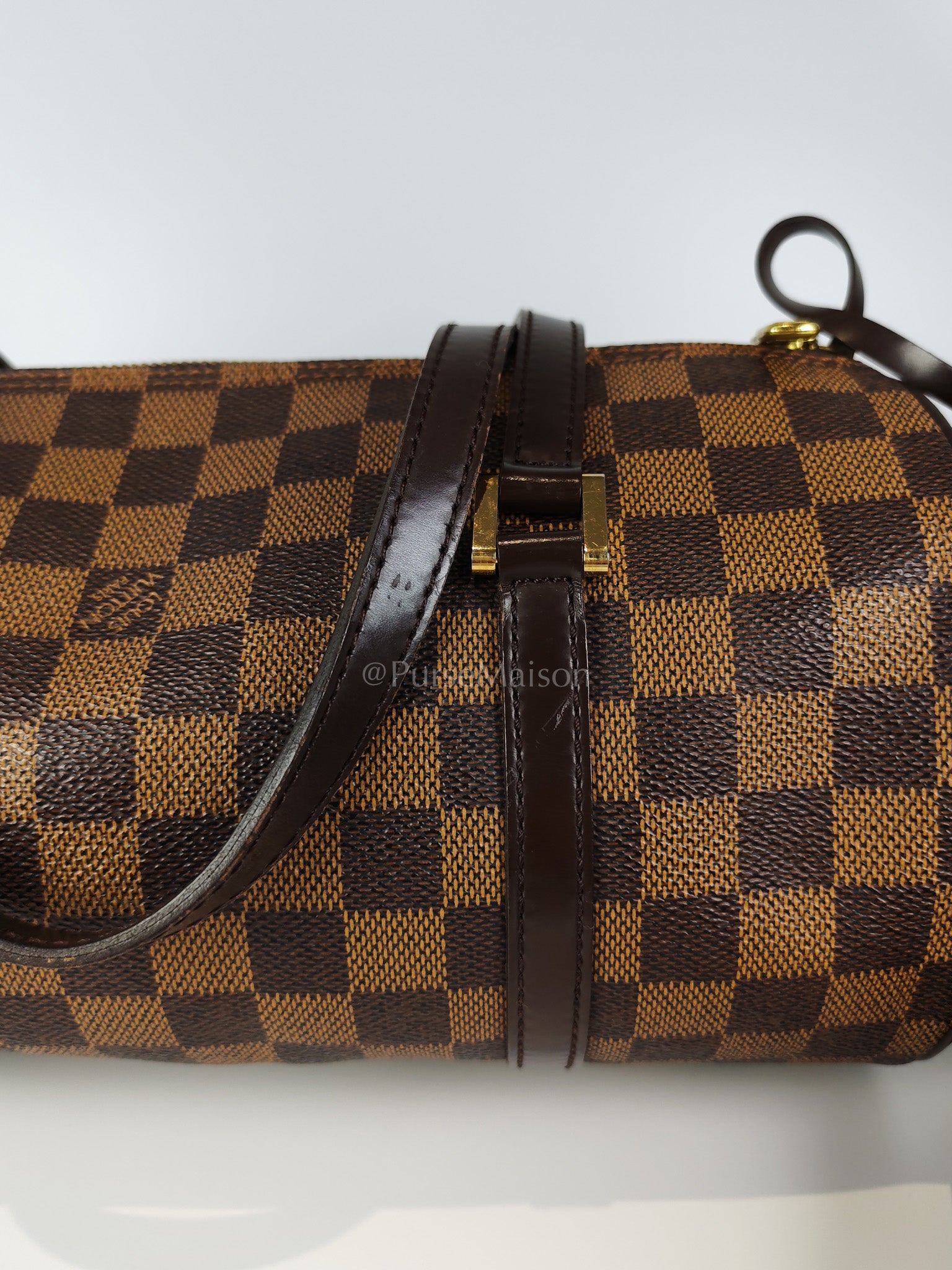 Papillon 30 In Damier Ebene Canvas Shoulder Bag | Purse Maison Luxury Bags Shop