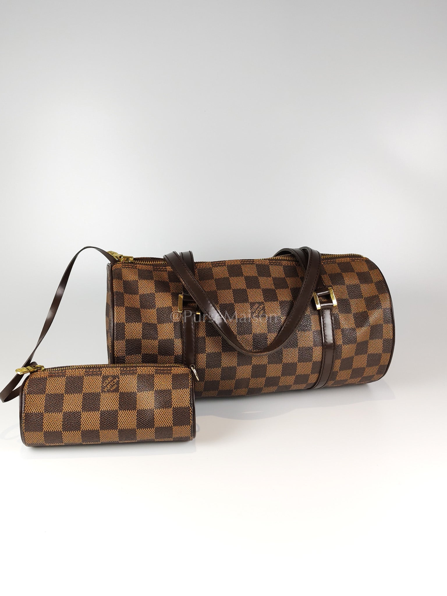 Papillon 30 In Damier Ebene Canvas Shoulder Bag | Purse Maison Luxury Bags Shop