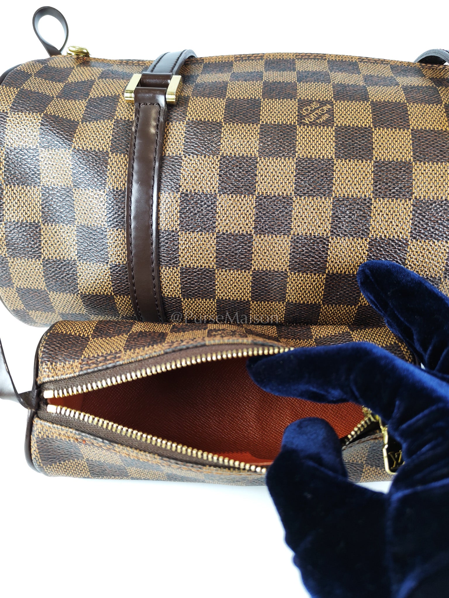 Papillon 30 In Damier Ebene Canvas Shoulder Bag | Purse Maison Luxury Bags Shop