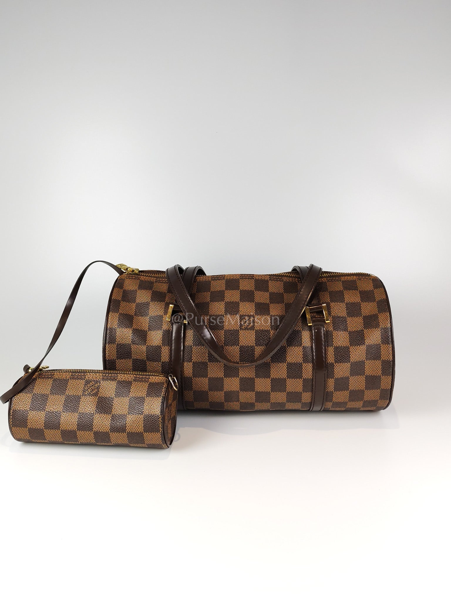 Papillon 30 In Damier Ebene Canvas Shoulder Bag | Purse Maison Luxury Bags Shop