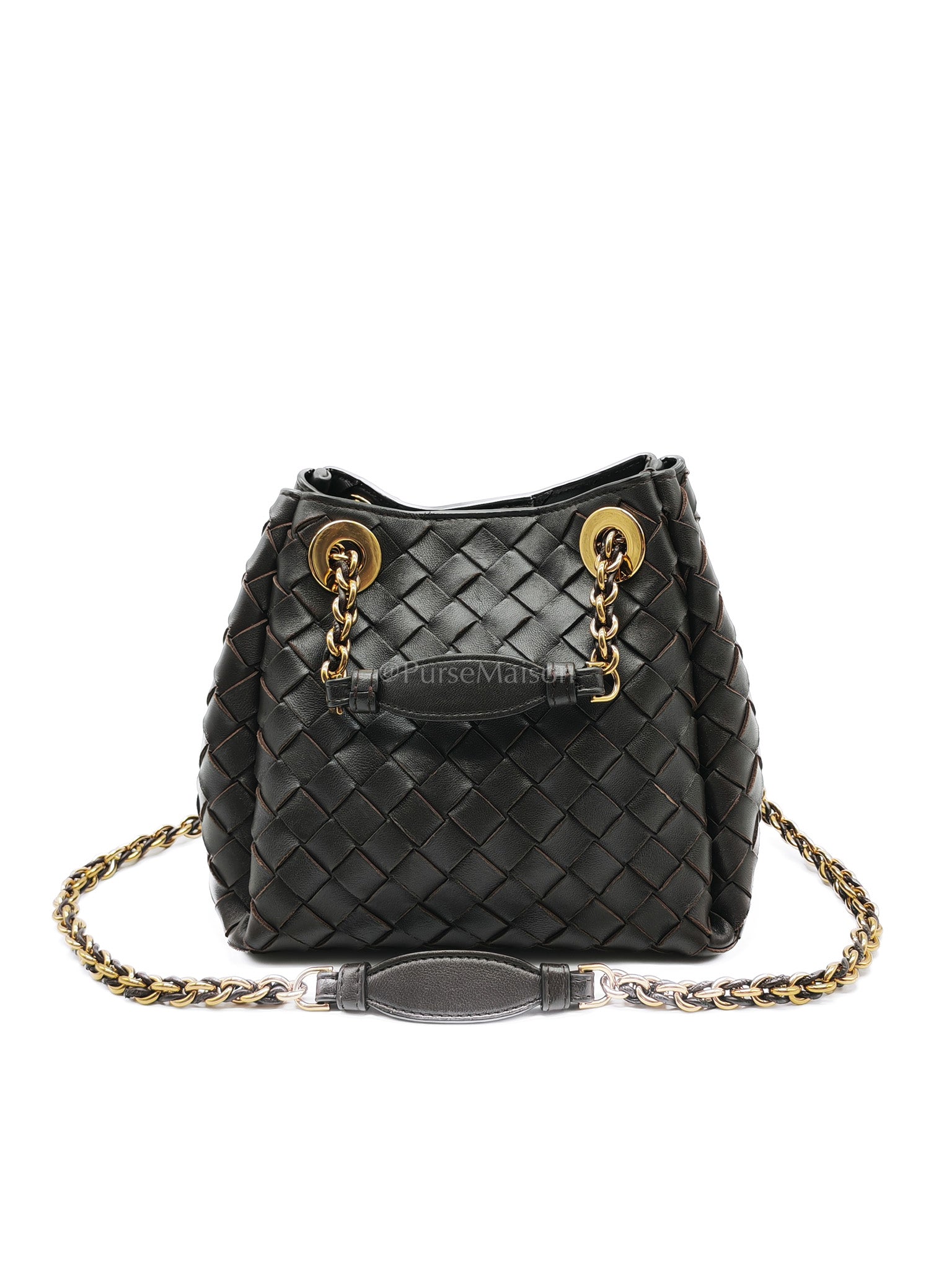 Parachute Small in Fondant Intrecciato Leather Chain Bag | Purse Maison Luxury Bags Shop