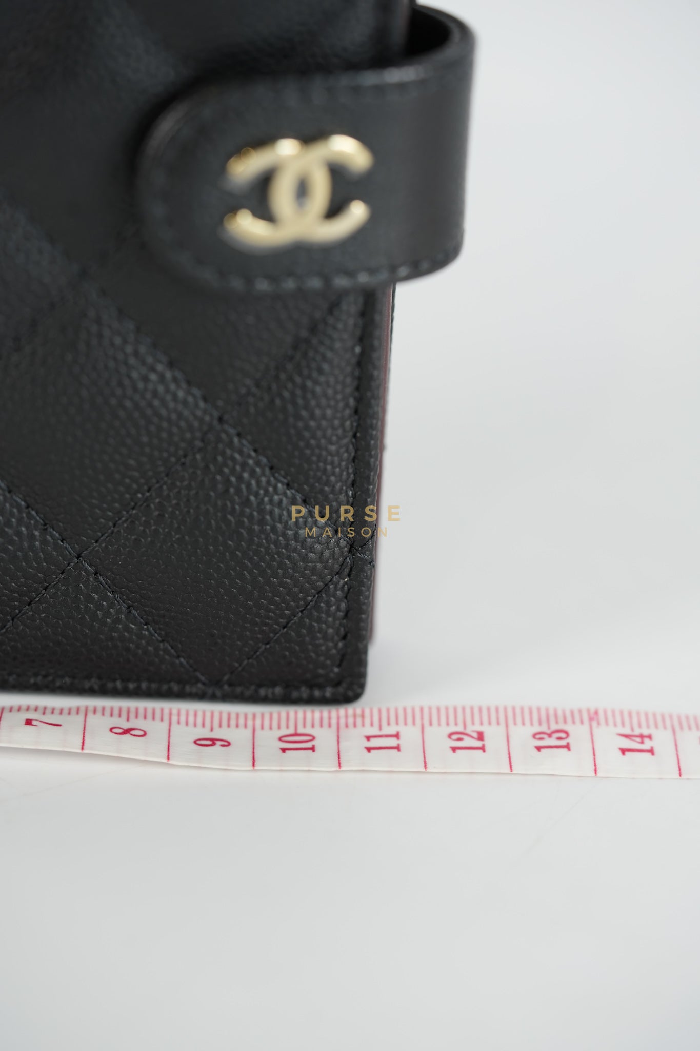 Passport Holder Black Caviar Leather and Gold Hardware (Microchip) | Purse Maison Luxury Bags Shop