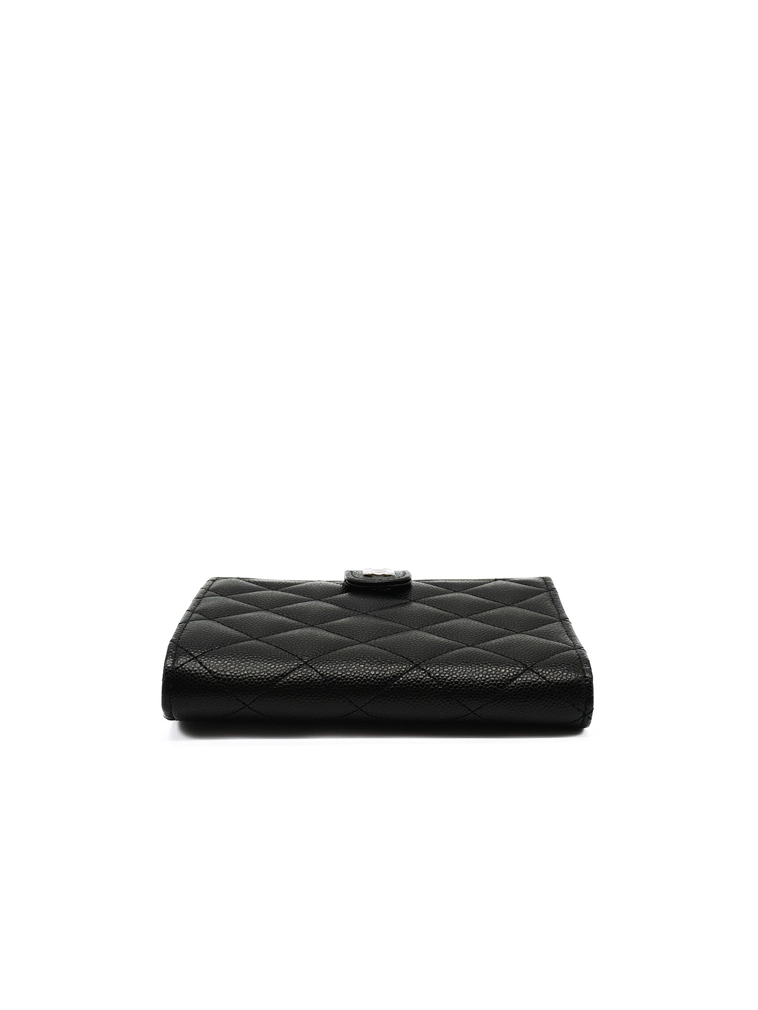 Passport Holder in Black Caviar Leather and Light Gold Hardware (Microchip) HA****EK | Purse Maison Luxury Bags Shop