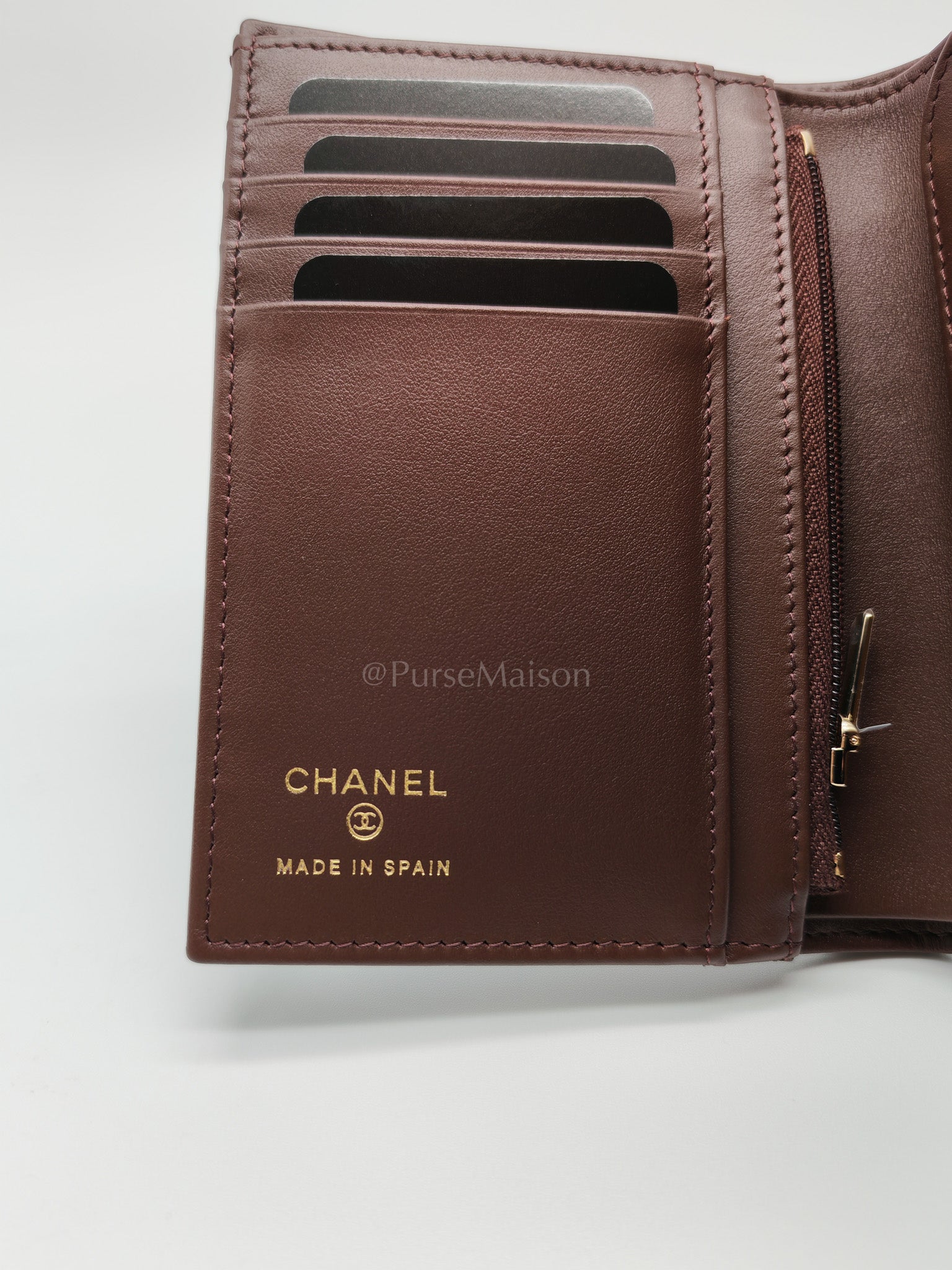 Passport Holder in Black Caviar Leather and Light Gold Hardware (Microchip) PT****7C | Purse Maison Luxury Bags Shop