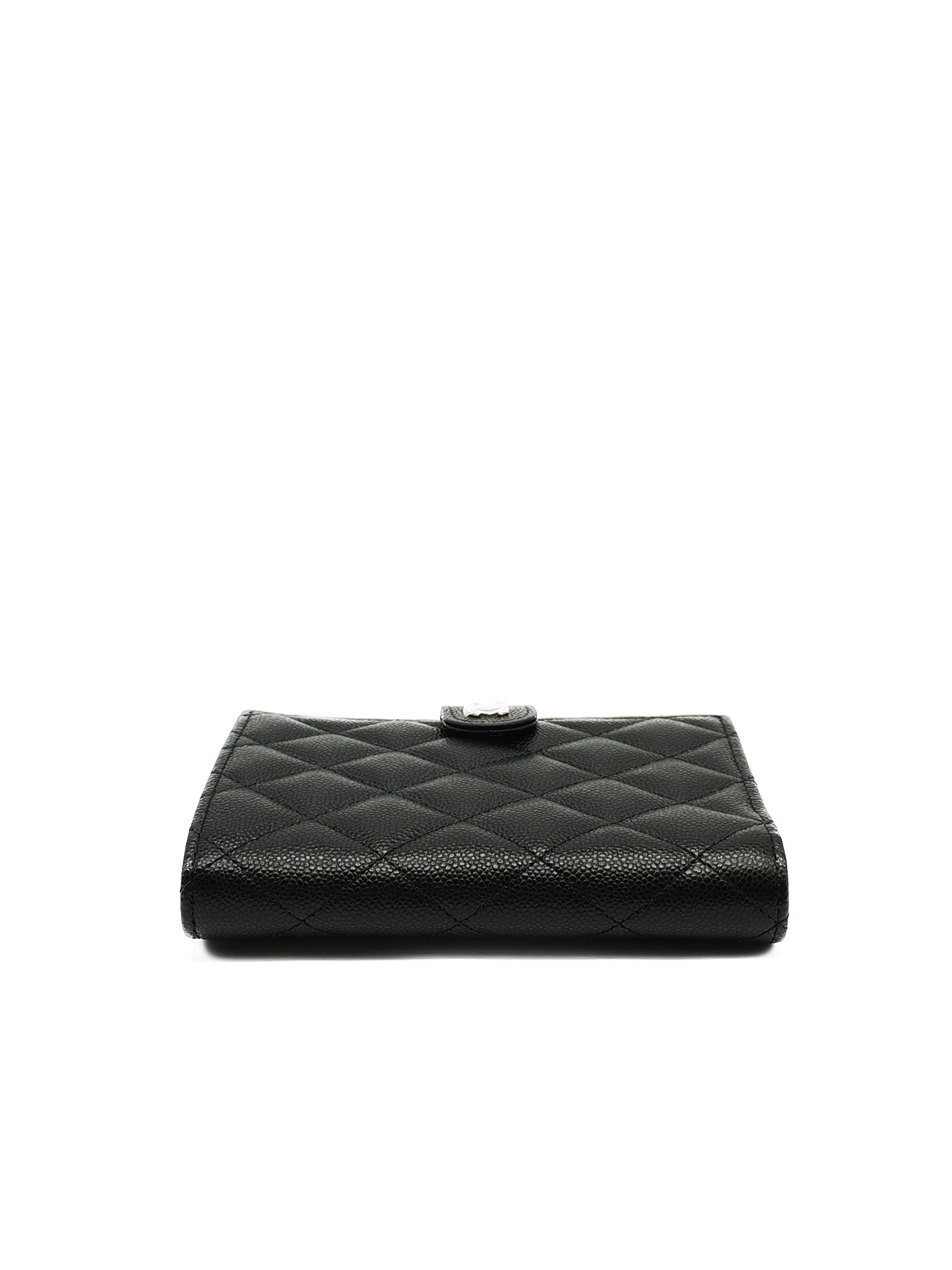 Passport Holder in Black Caviar Leather and Light Gold Hardware (Microchip) TK****2G | Purse Maison Luxury Bags Shop