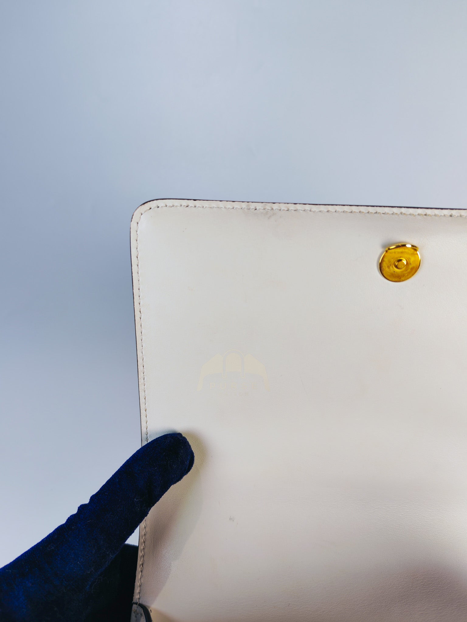 Pattina in Bianco Saffiano Leather Chain Shoulder Bag | Purse Maison Luxury Bags Shop