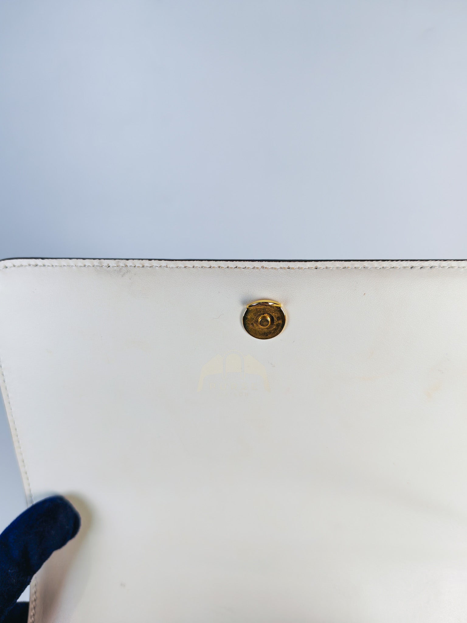 Pattina in Bianco Saffiano Leather Chain Shoulder Bag | Purse Maison Luxury Bags Shop