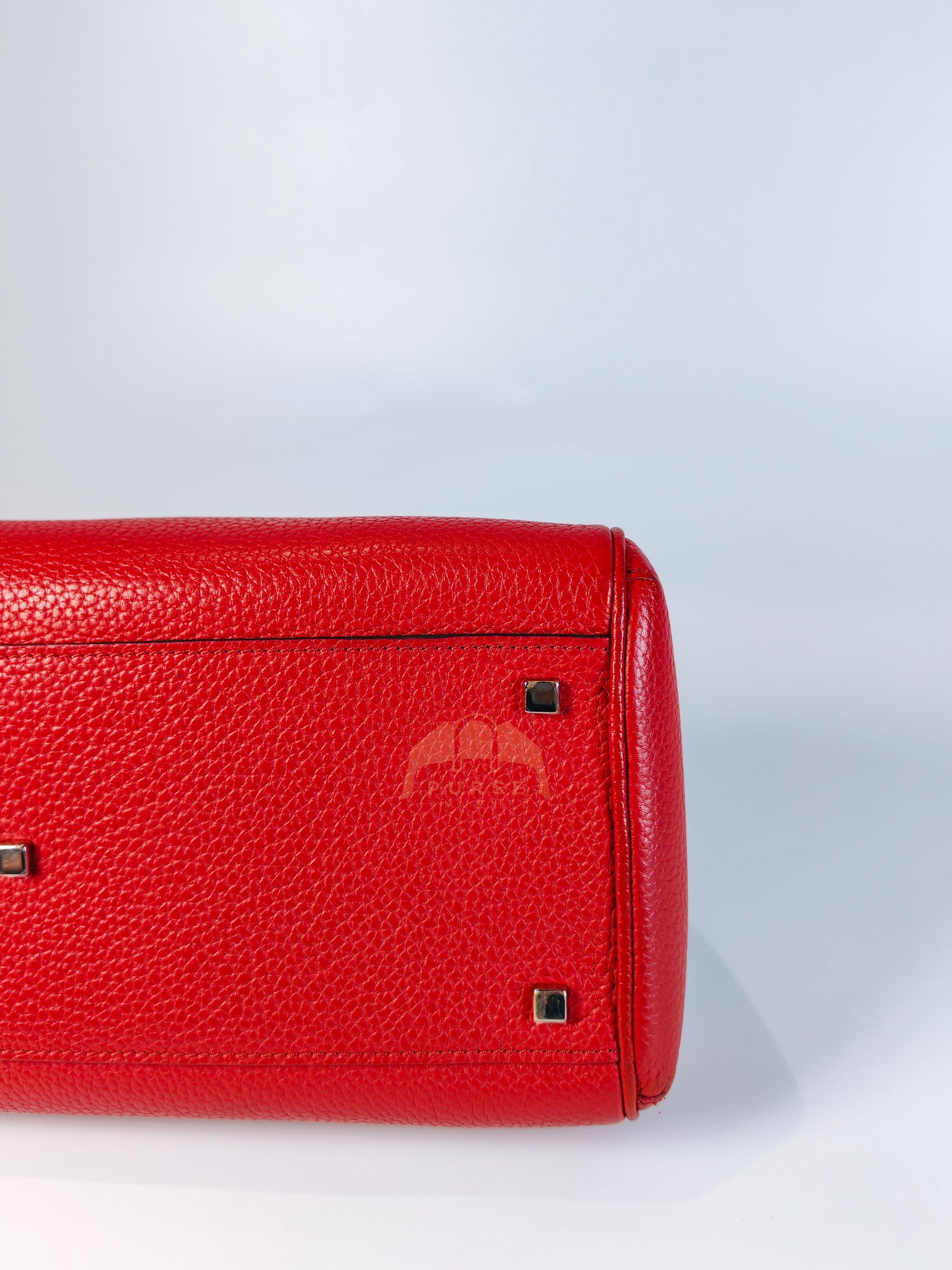 Pauline Bag Petit in Red Grained Taurillon Leather | Purse Maison Luxury Bags Shop
