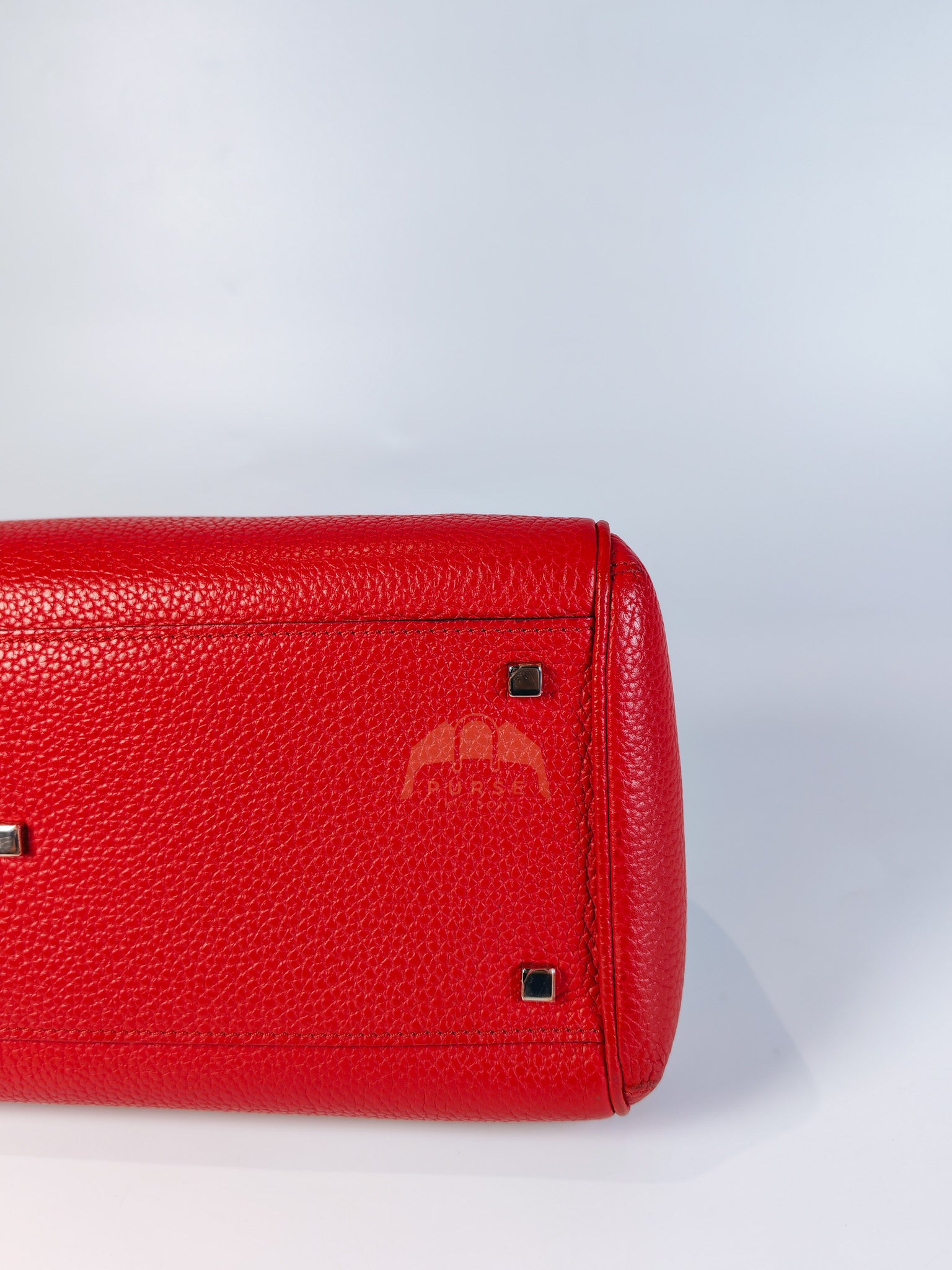 Pauline Bag Petit in Red Grained Taurillon Leather | Purse Maison Luxury Bags Shop