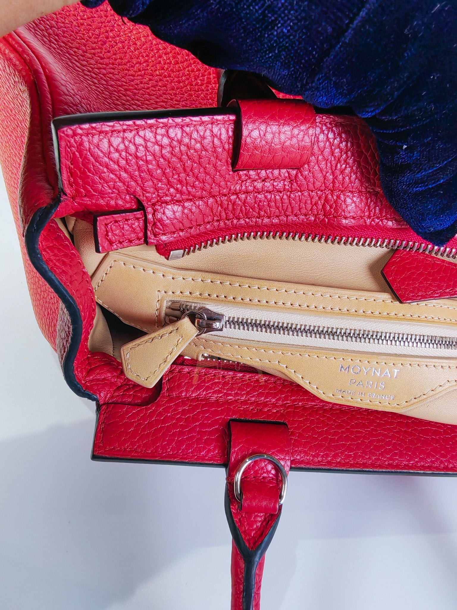 Pauline Bag Petit in Red Grained Taurillon Leather | Purse Maison Luxury Bags Shop