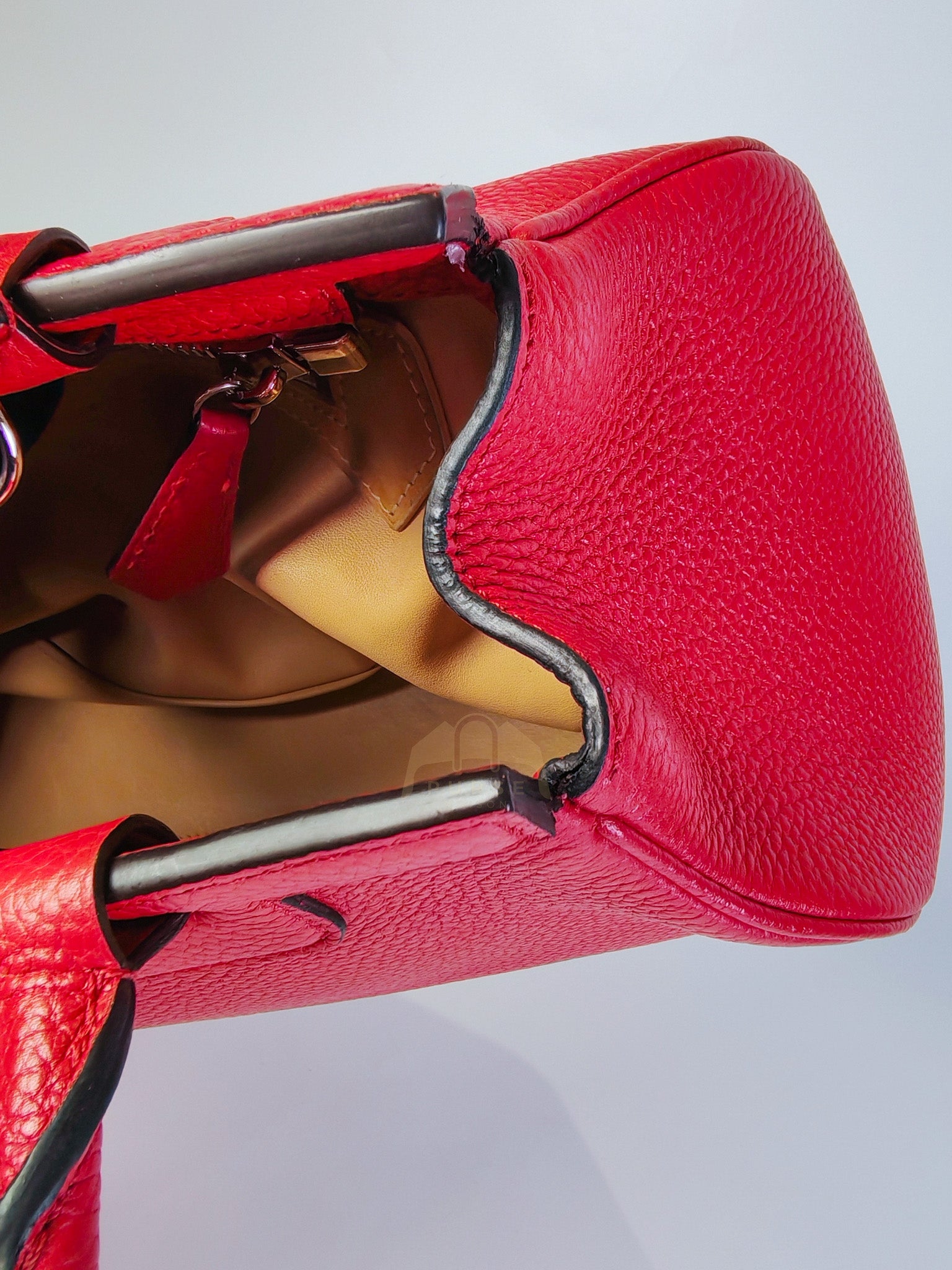 Pauline Bag Petit in Red Grained Taurillon Leather | Purse Maison Luxury Bags Shop