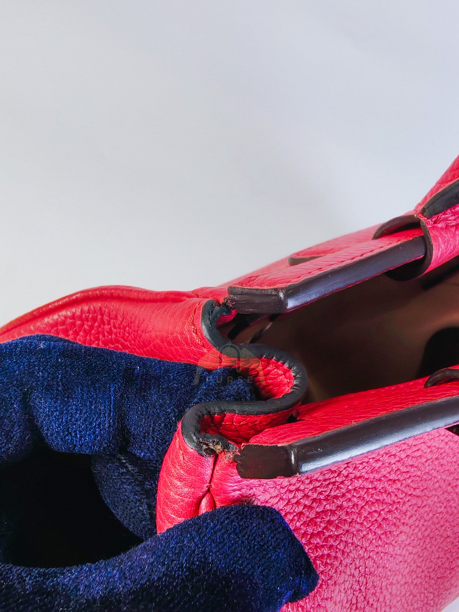 Pauline Bag Petit in Red Grained Taurillon Leather | Purse Maison Luxury Bags Shop