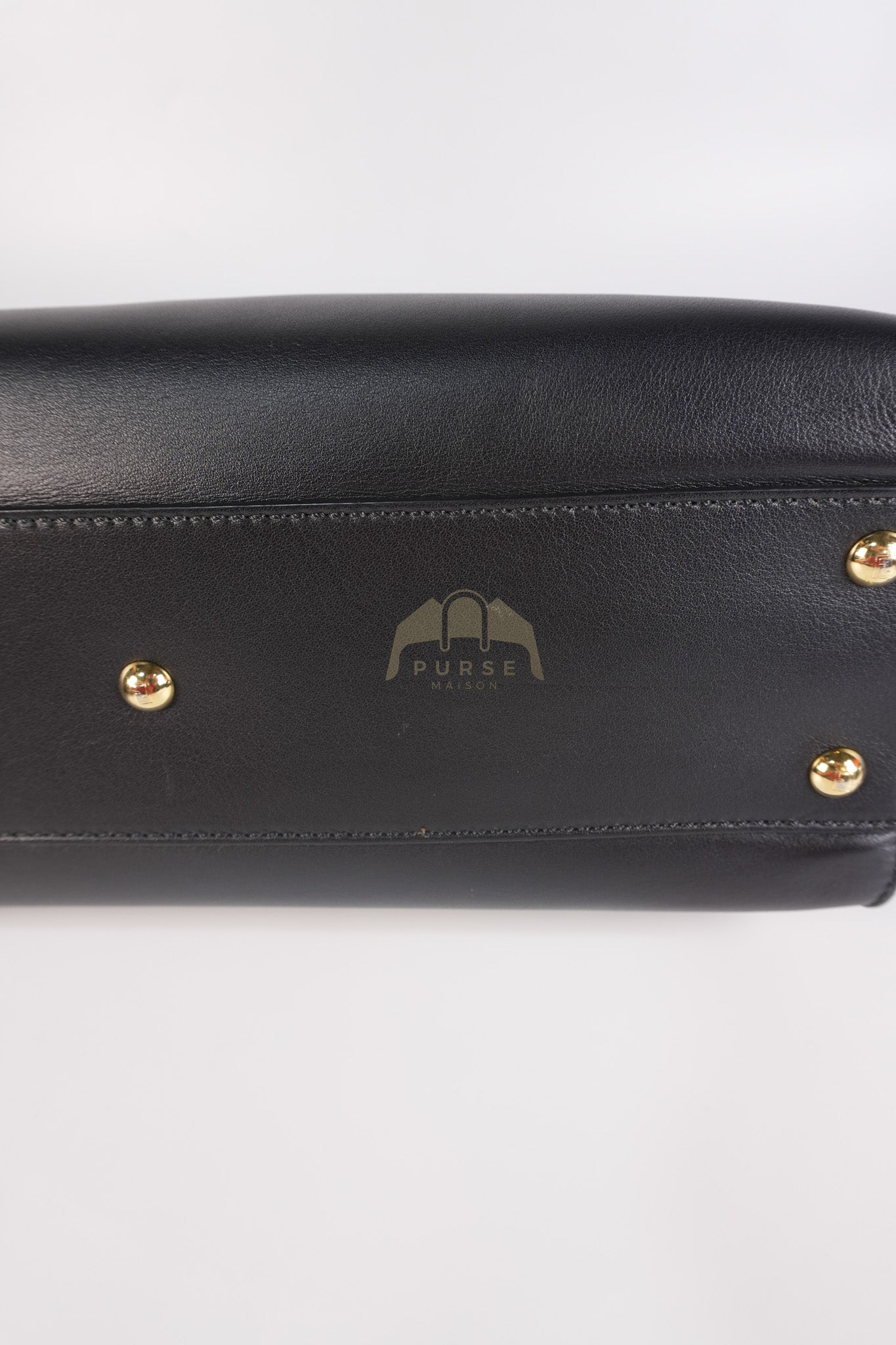 Peekaboo Hand Bag Medium in Black Shiny Calfskin Leather | Purse Maison Luxury Bags Shop