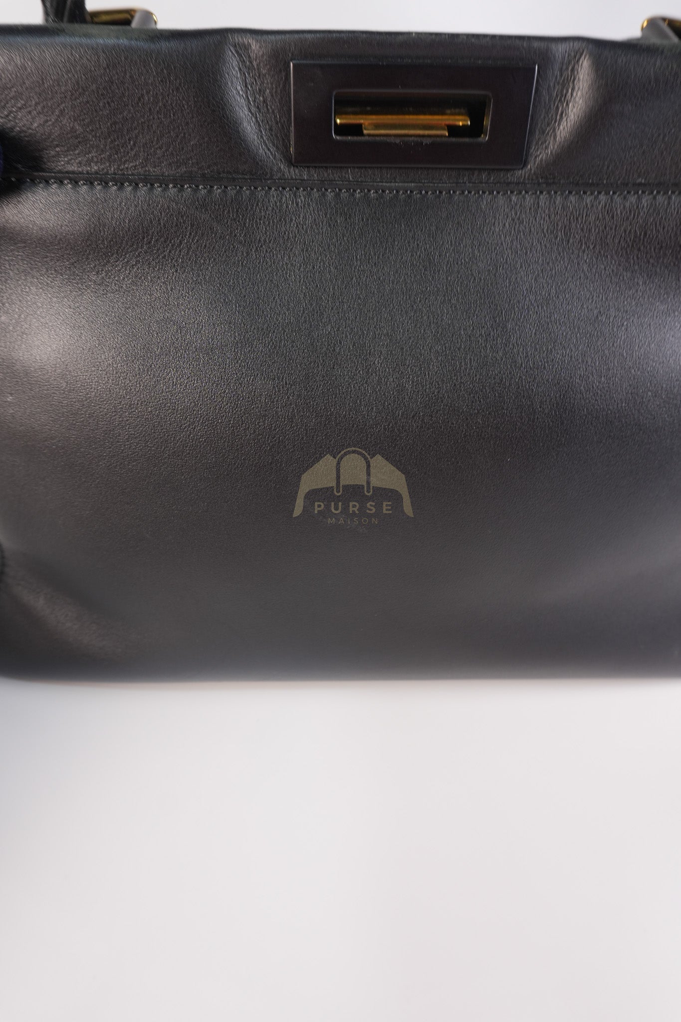 Peekaboo Hand Bag Medium in Black Shiny Calfskin Leather | Purse Maison Luxury Bags Shop