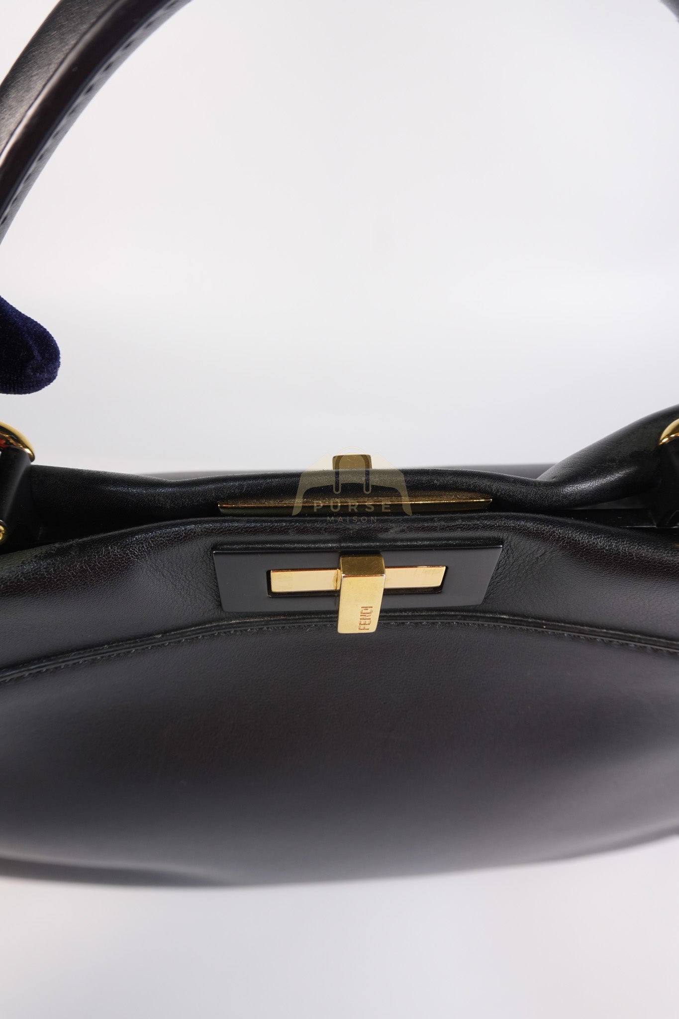 Peekaboo Hand Bag Medium in Black Shiny Calfskin Leather | Purse Maison Luxury Bags Shop