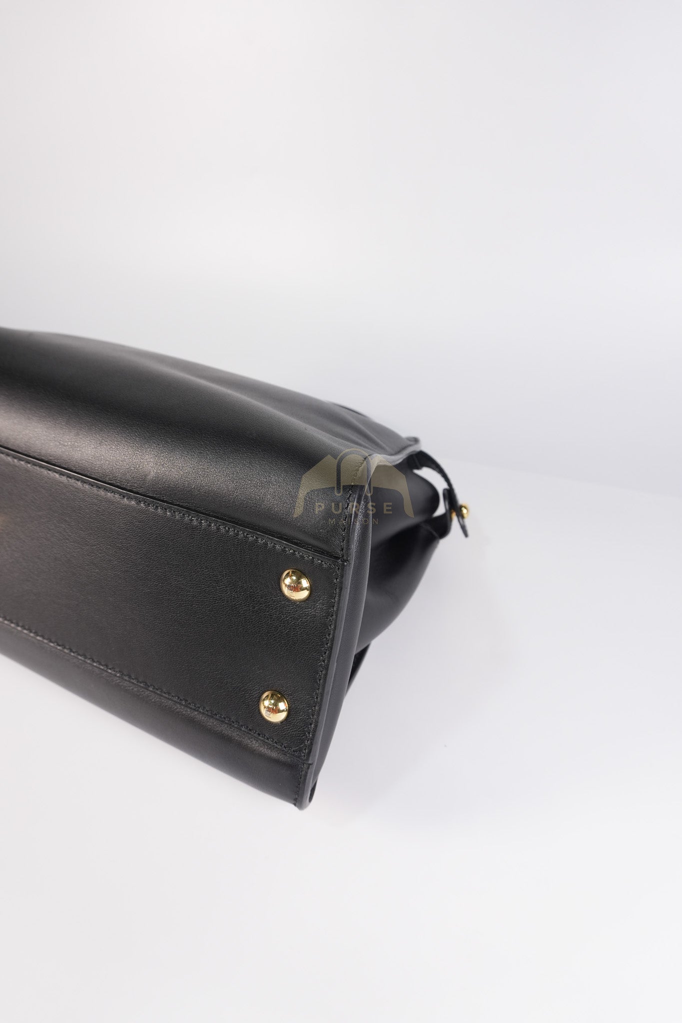 Peekaboo Hand Bag Medium in Black Shiny Calfskin Leather | Purse Maison Luxury Bags Shop