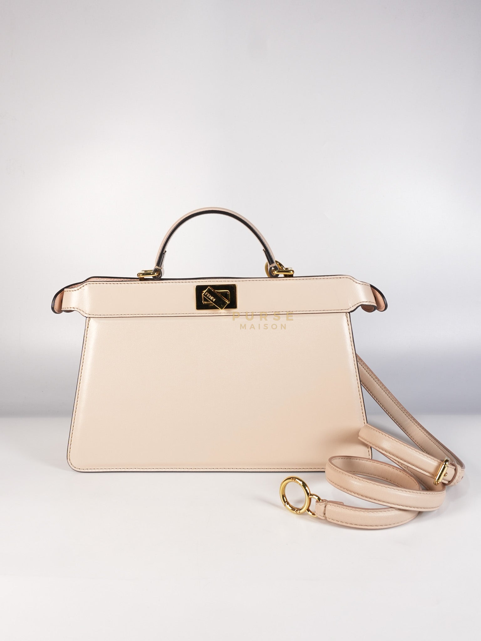 Peekaboo I See U East West Nappa Pink Leather | Purse Maison Luxury Bags Shop