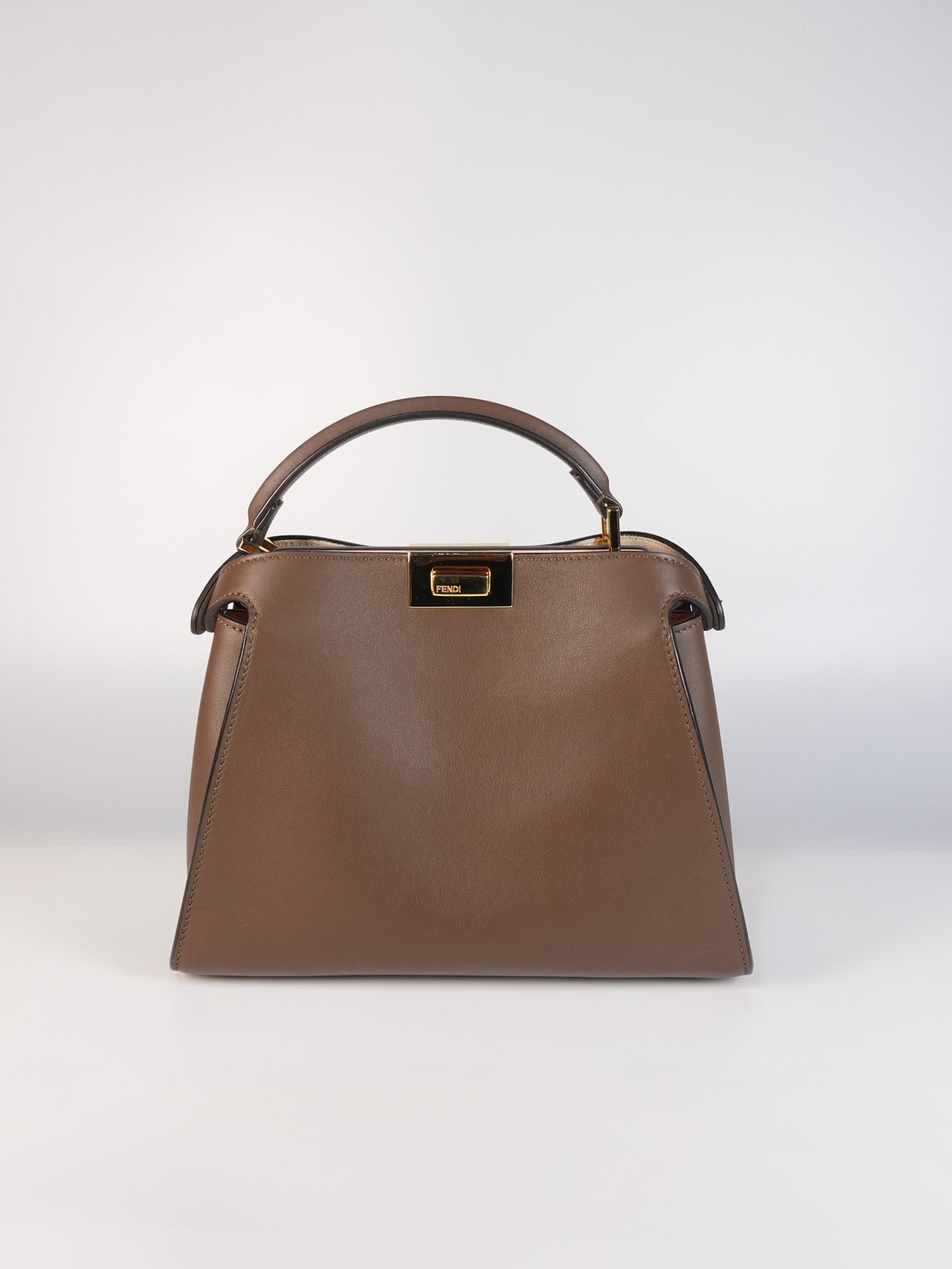 Peekaboo IseeU Small in Brown Calfskin Leather | Purse Maison Luxury Bags Shop