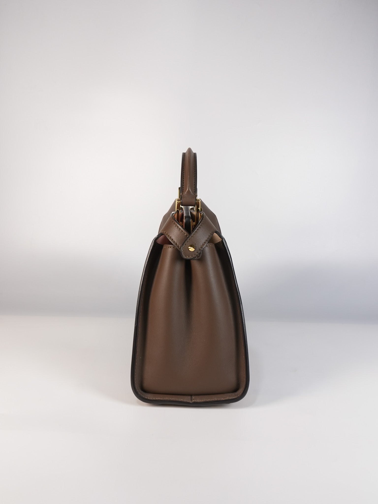 Peekaboo IseeU Small in Brown Calfskin Leather | Purse Maison Luxury Bags Shop