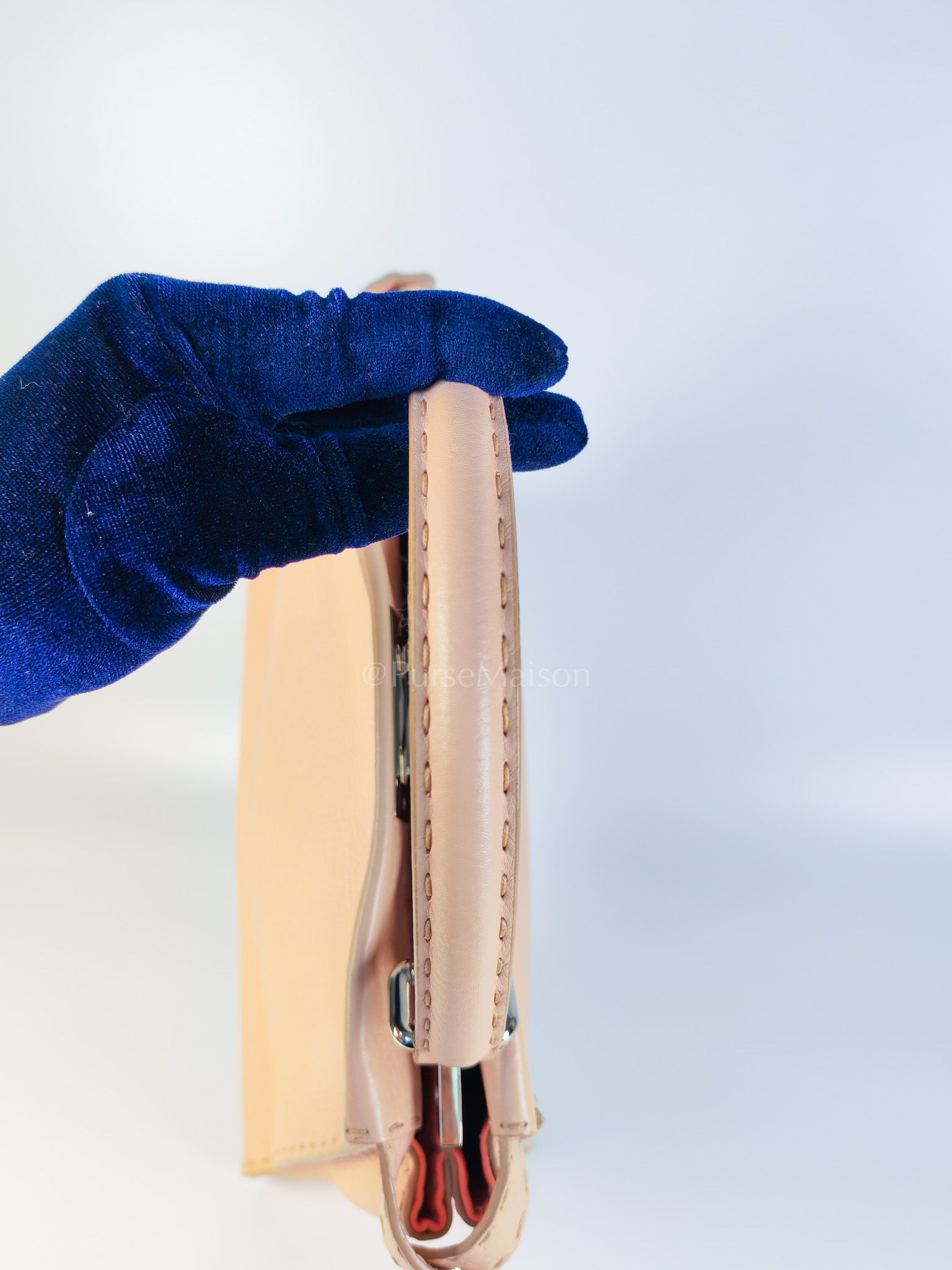 Peekaboo Medium in Cotton Candy Pink Selleria Leather Silver Harwdare | Purse Maison Luxury Bags Shop