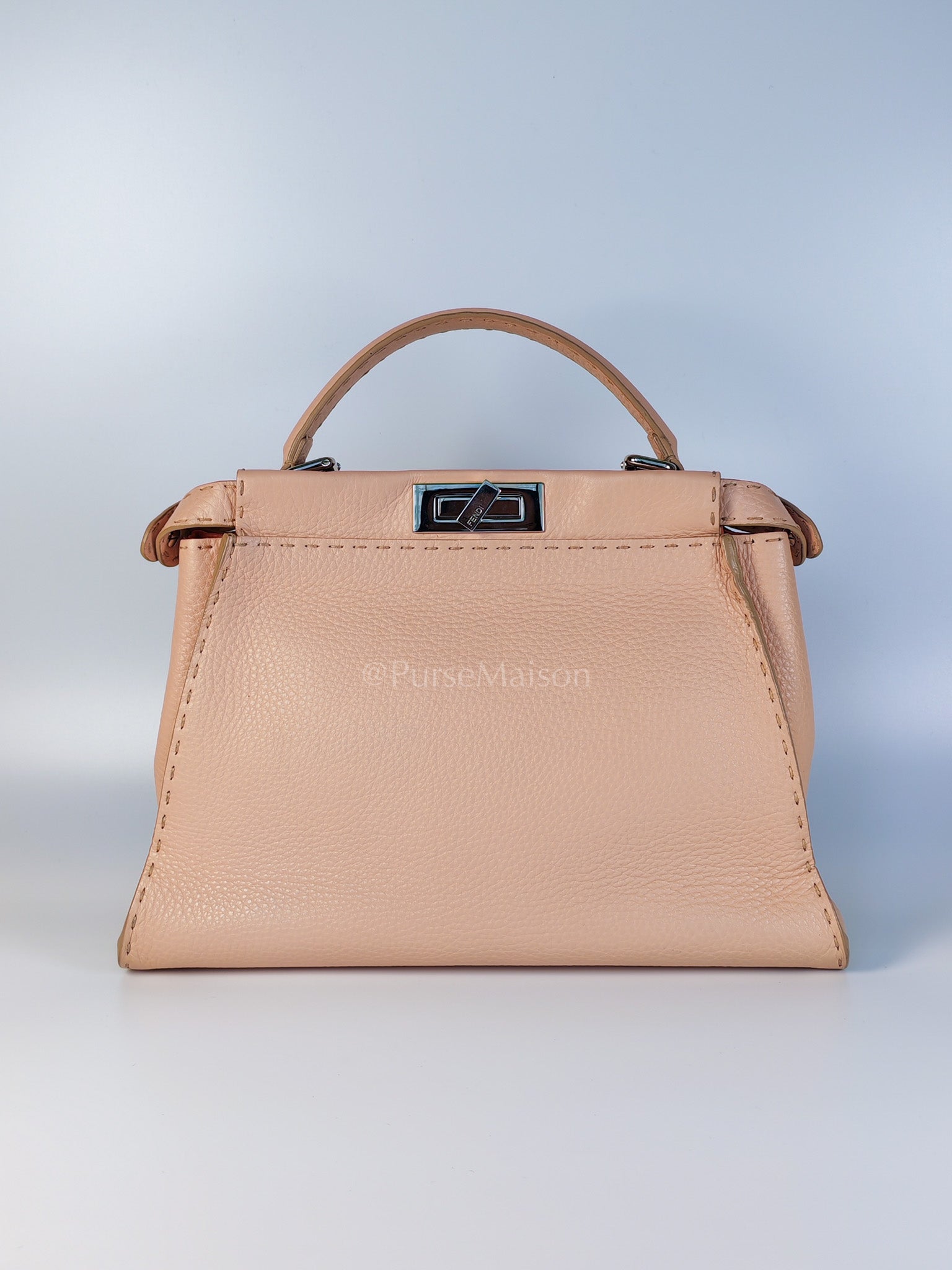 Peekaboo Medium in Cotton Candy Pink Selleria Leather Silver Harwdare | Purse Maison Luxury Bags Shop