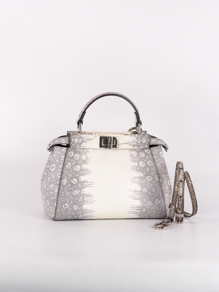 Peekaboo Mini in Lizard Gradient Gray Palladium Hardware | Purse Maison Luxury Bags Shop