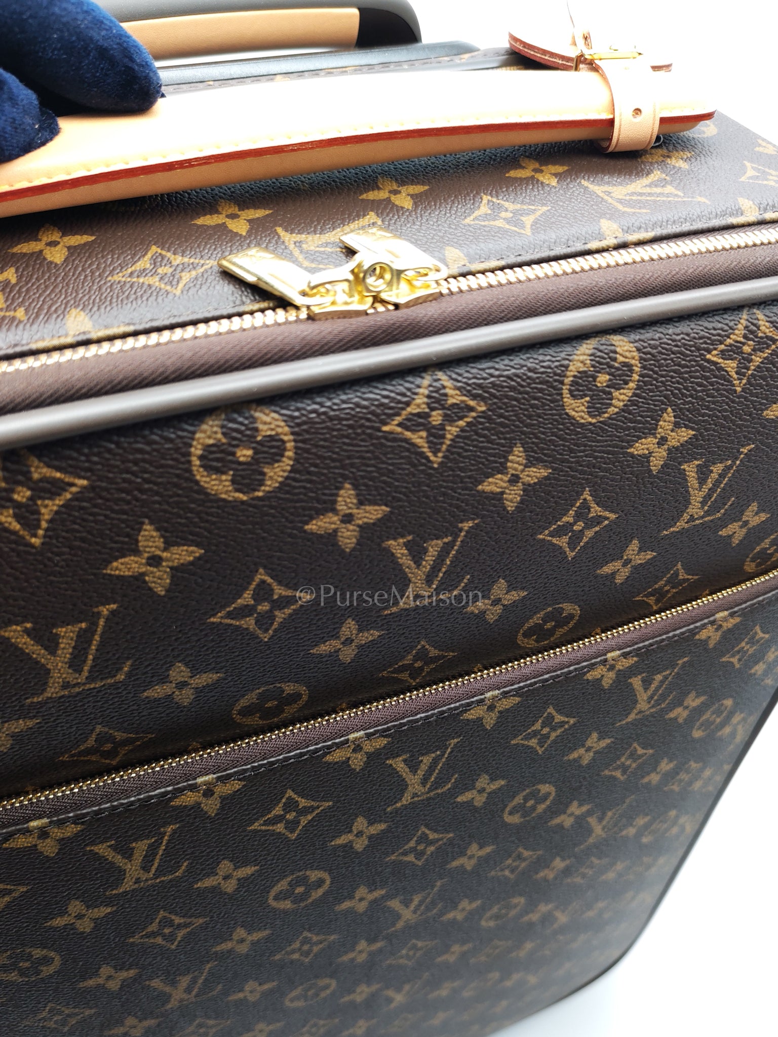 Pegase 55 in Monogram Canvas Rolling Suitcase/ Luggage with VJC Heat Stamp | Purse Maison Luxury Bags Shop