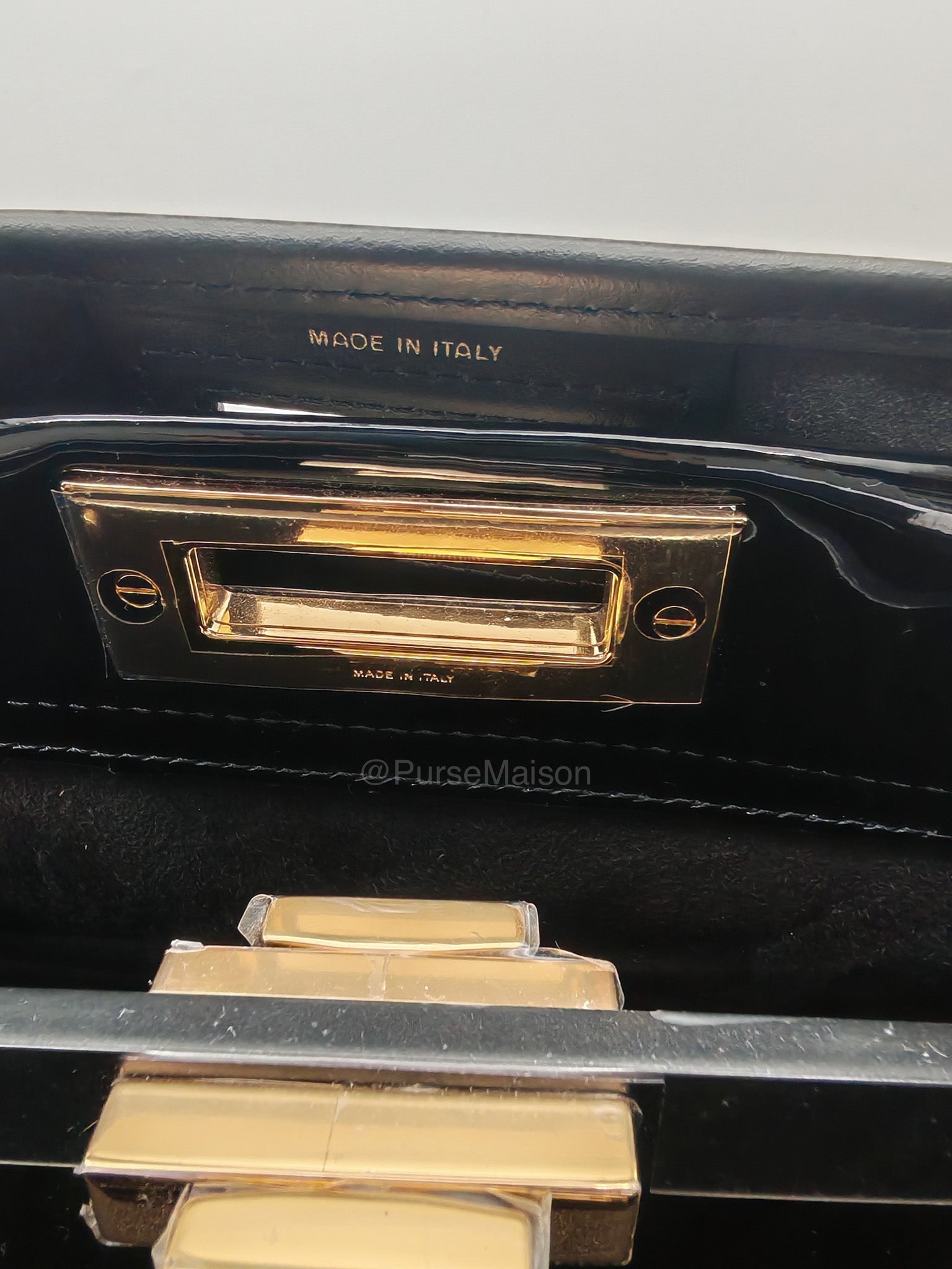 Fendi Peekaboo Defende Cover in Zucca Print Coated Canvas and Gold Hardware