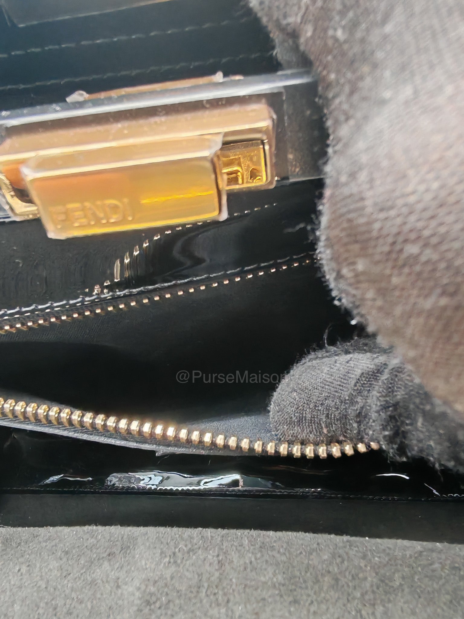 Fendi Peekaboo Defende Cover in Zucca Print Coated Canvas and Gold Hardware