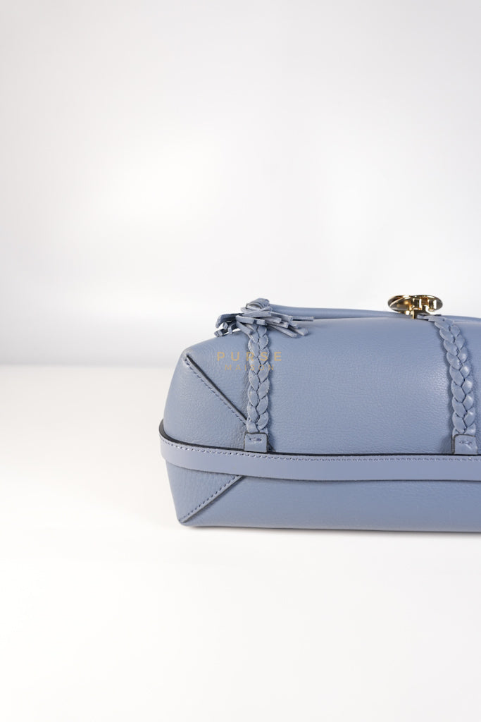 Penelope Medium in Blue-Grey Calfskin Leather Cross Body Bag | Purse Maison Luxury Bags Shop