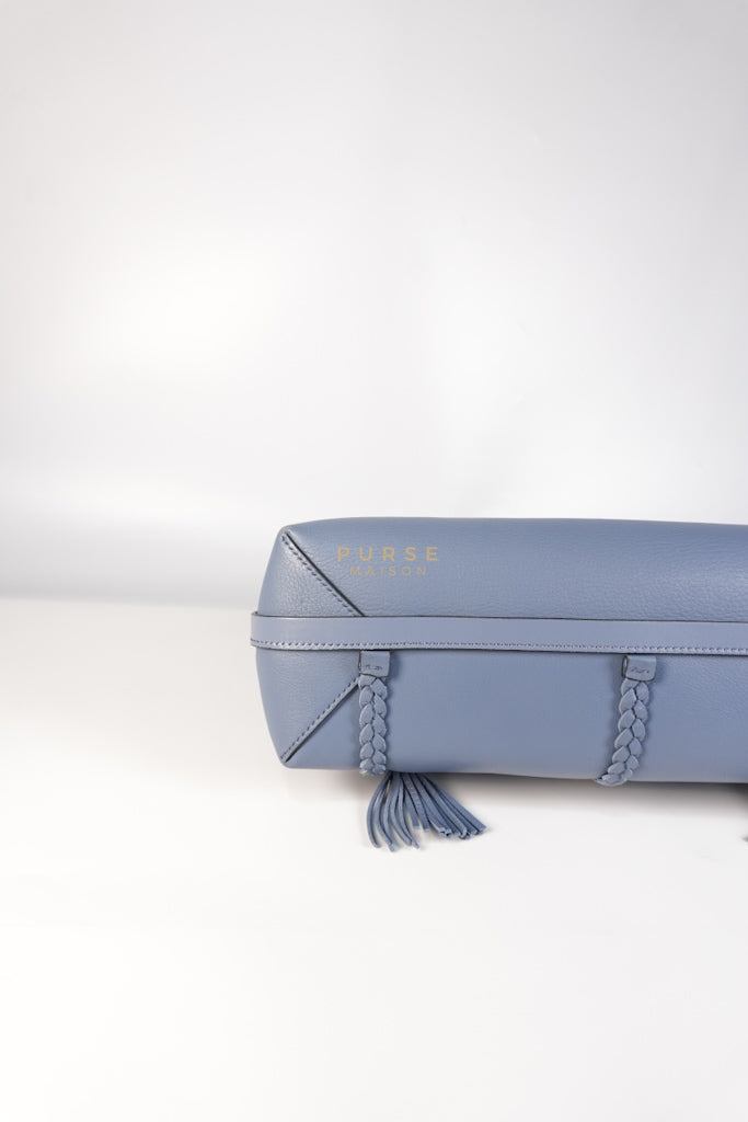 Penelope Medium in Blue-Grey Calfskin Leather Cross Body Bag | Purse Maison Luxury Bags Shop
