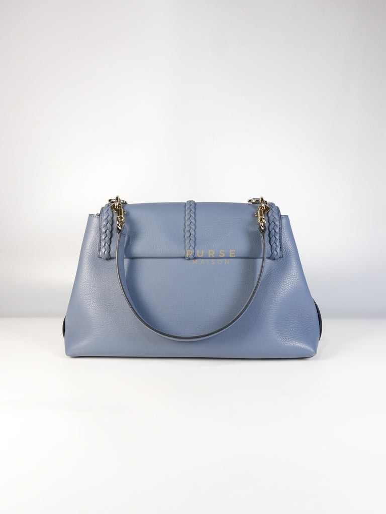 Penelope Medium in Blue-Grey Calfskin Leather Cross Body Bag | Purse Maison Luxury Bags Shop
