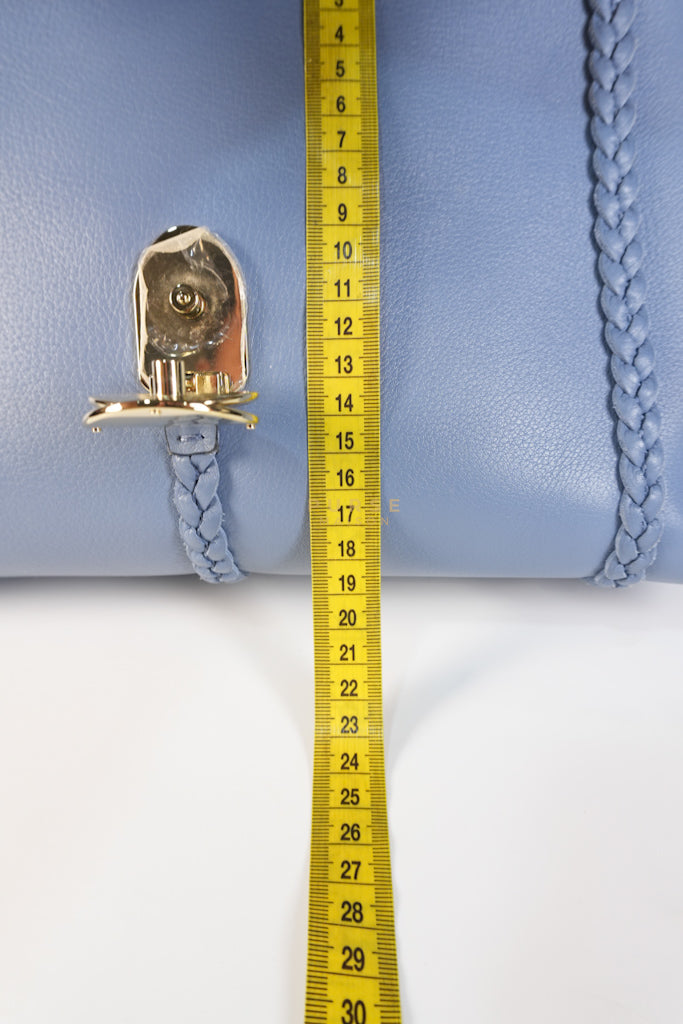 Penelope Medium in Blue-Grey Calfskin Leather Cross Body Bag | Purse Maison Luxury Bags Shop