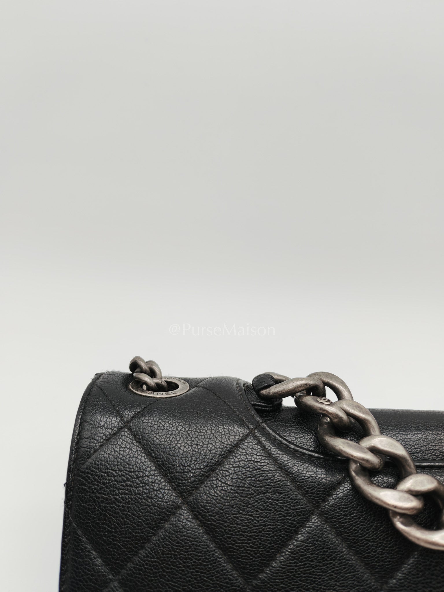 Perfect Edge Flap in Quilted Goatskin Leather and Ruthenium Hardware Series 21 | Purse Maison Luxury Bags Shop