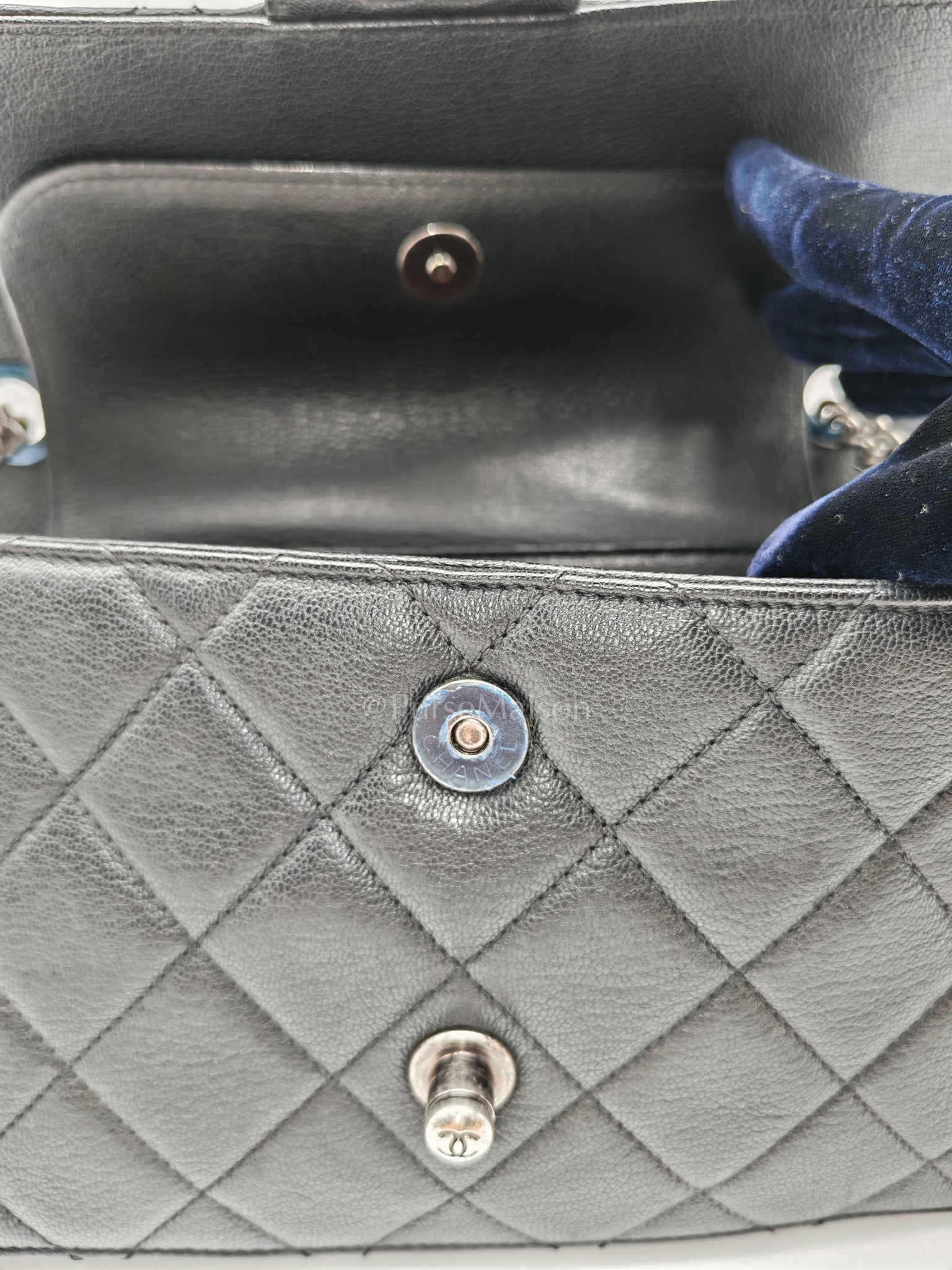 Perfect Edge Flap in Quilted Goatskin Leather and Ruthenium Hardware Series 21 | Purse Maison Luxury Bags Shop