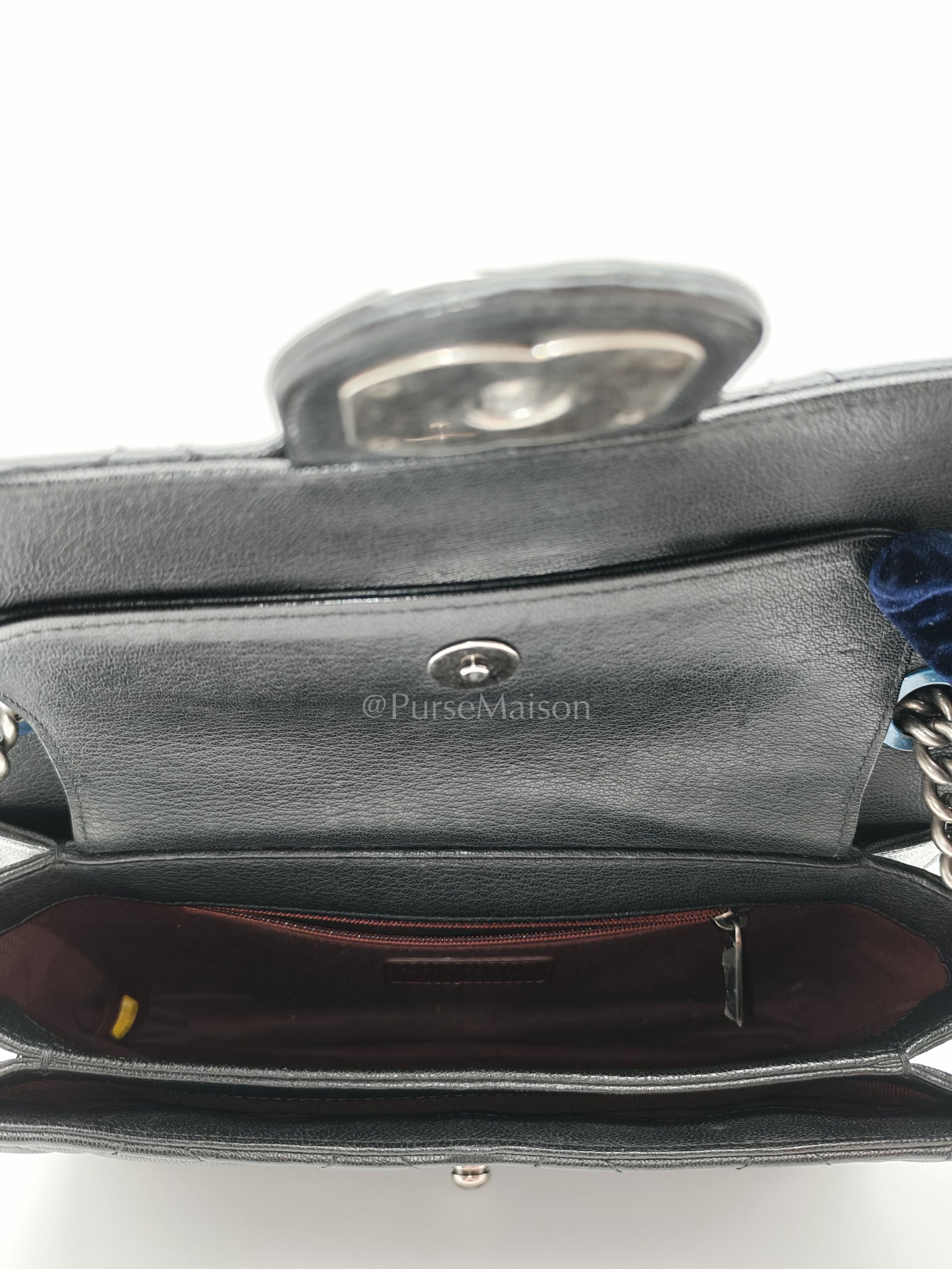 Perfect Edge Flap in Quilted Goatskin Leather and Ruthenium Hardware Series 21 | Purse Maison Luxury Bags Shop