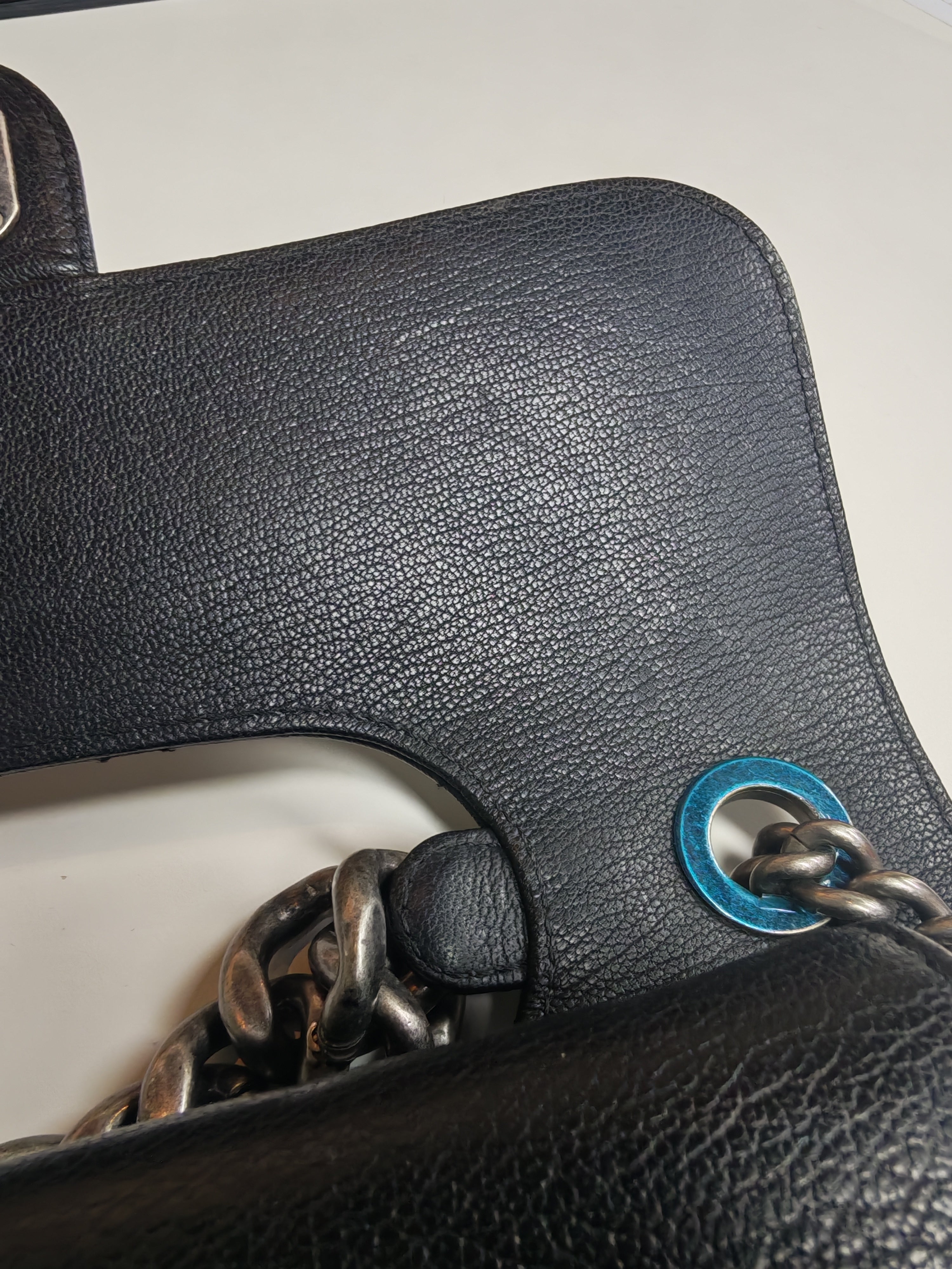 Perfect Edge Flap in Quilted Goatskin Leather and Ruthenium Hardware Series 21 | Purse Maison Luxury Bags Shop